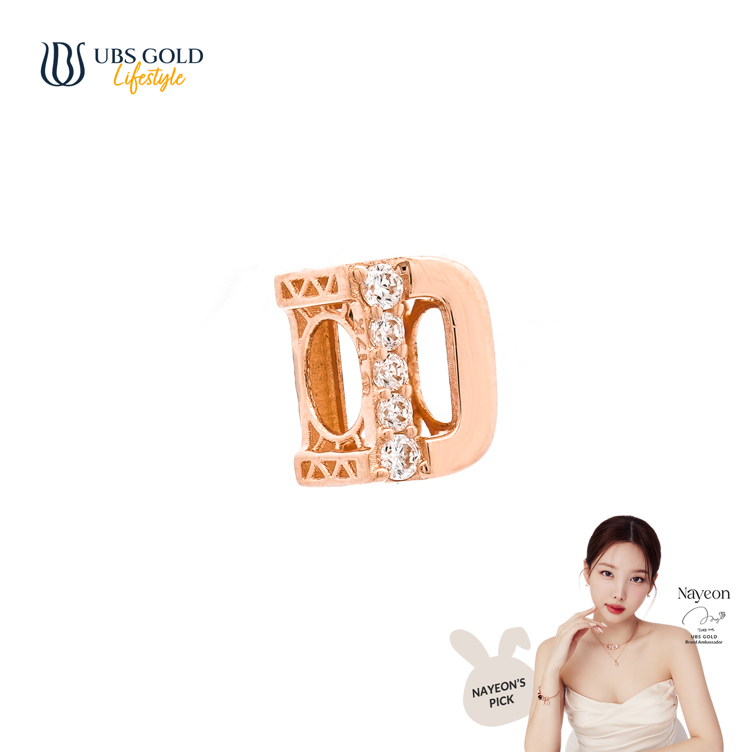 UBS Gold Liontin Emas Charmee D - Cdm0252 - 17K