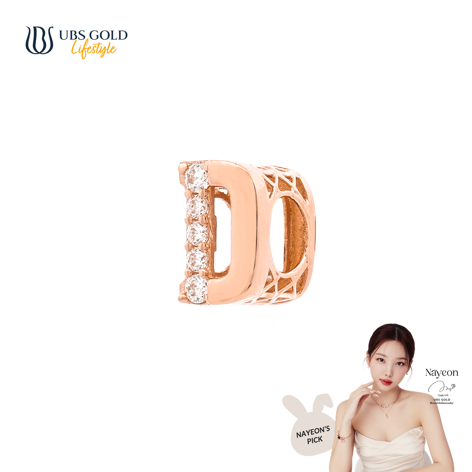 UBS Gold Liontin Emas Charmee D - Cdm0252 - 17K