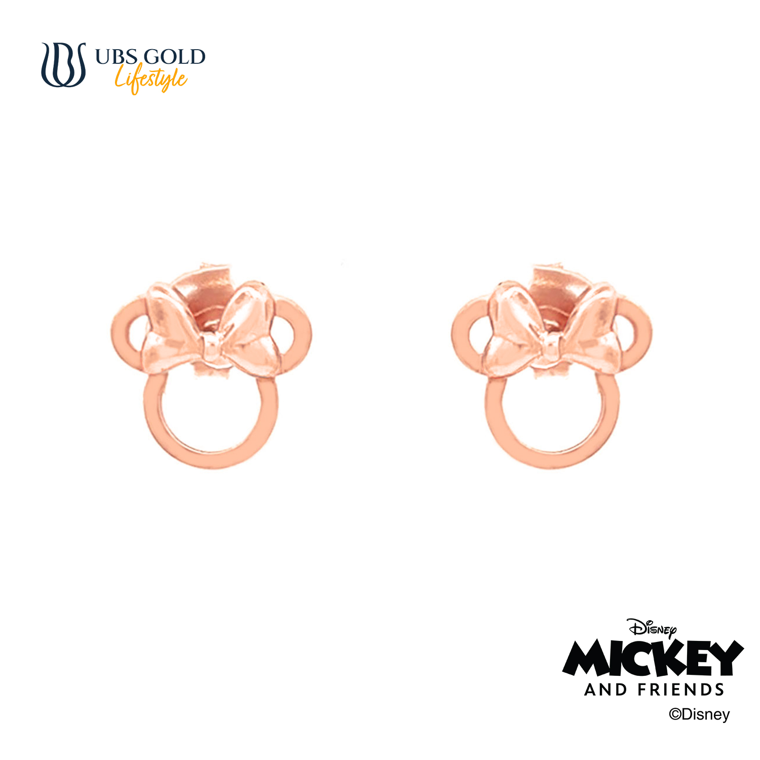 UBS Gold Anting Emas Disney Minnie Mouse - Cwy0053 - 17K
