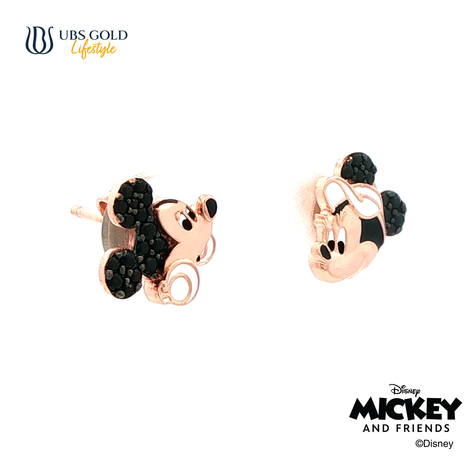 UBS Gold Anting Emas Disney Mickey Minnie Mouse - Cwy0063 - 17K