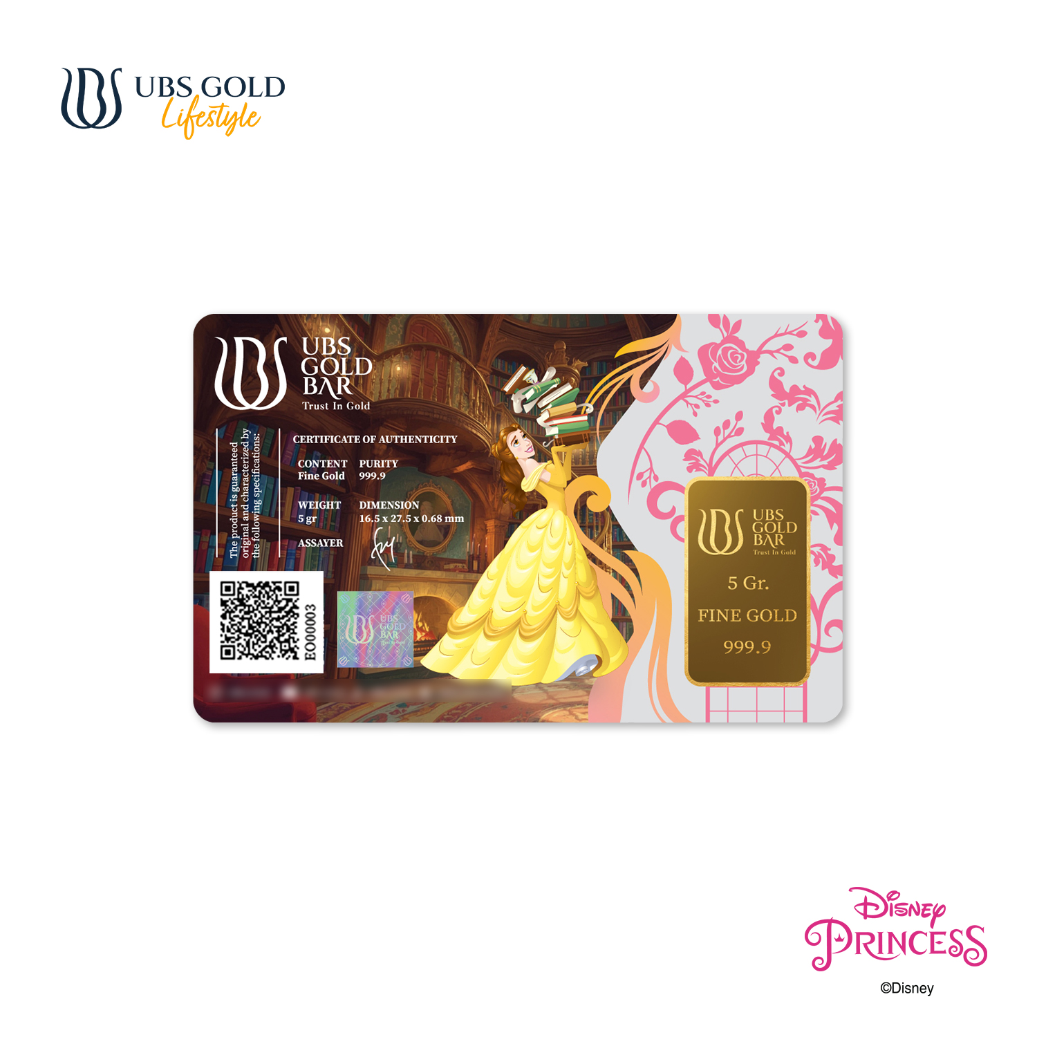 UBS Gold Logam Mulia Disney Belle Dance 5 Gr