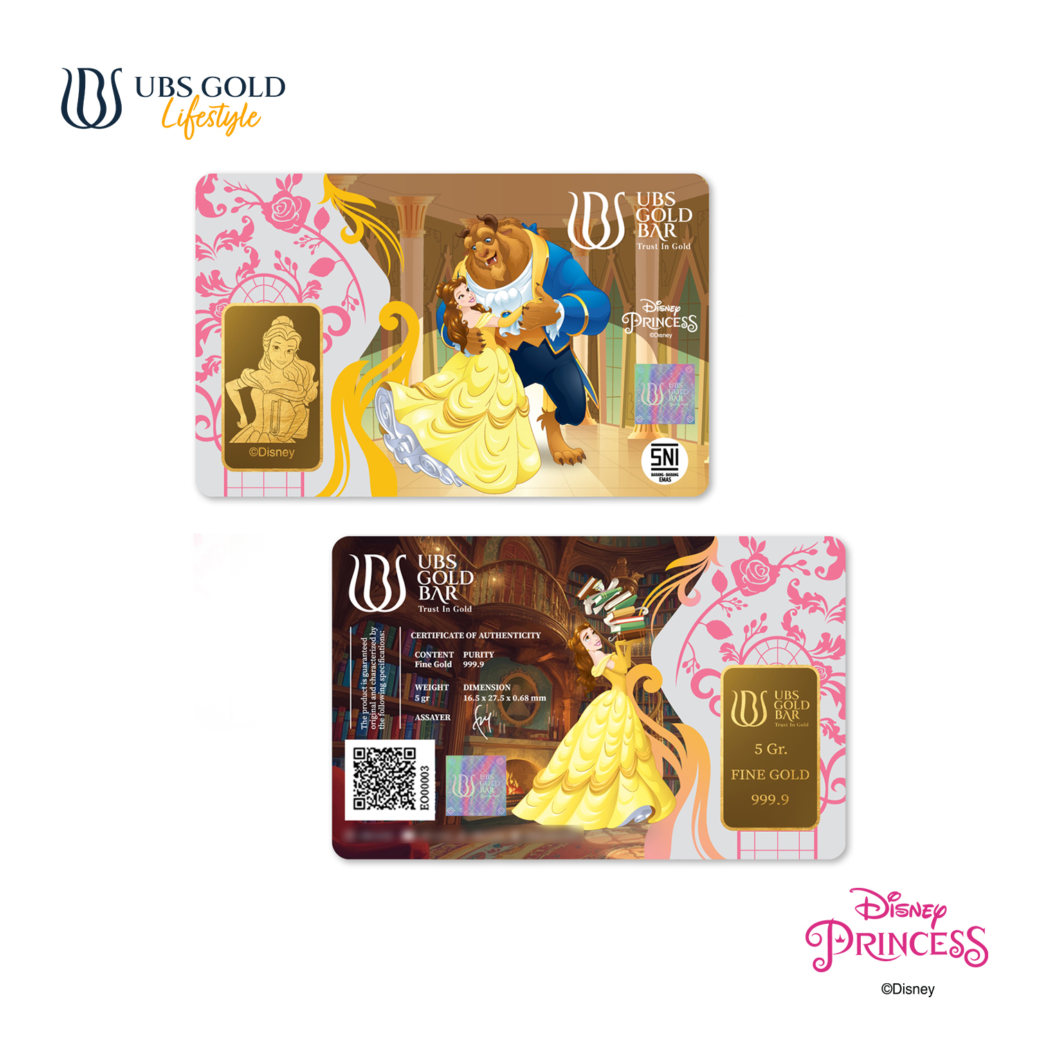 UBS Gold Logam Mulia Disney Belle Dance 5 Gr