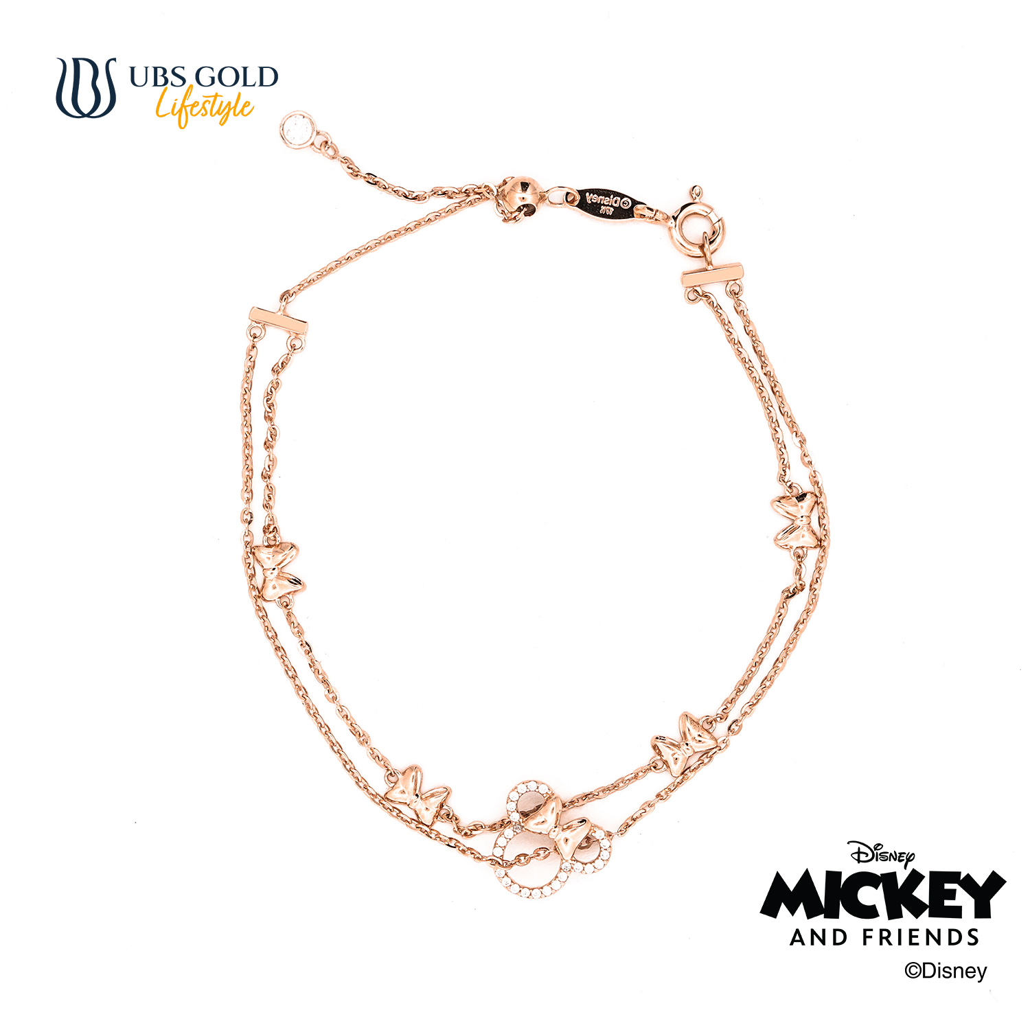 UBS Gold Gelang Emas Disney Minnie Mouse - Kgy0206 - 17K