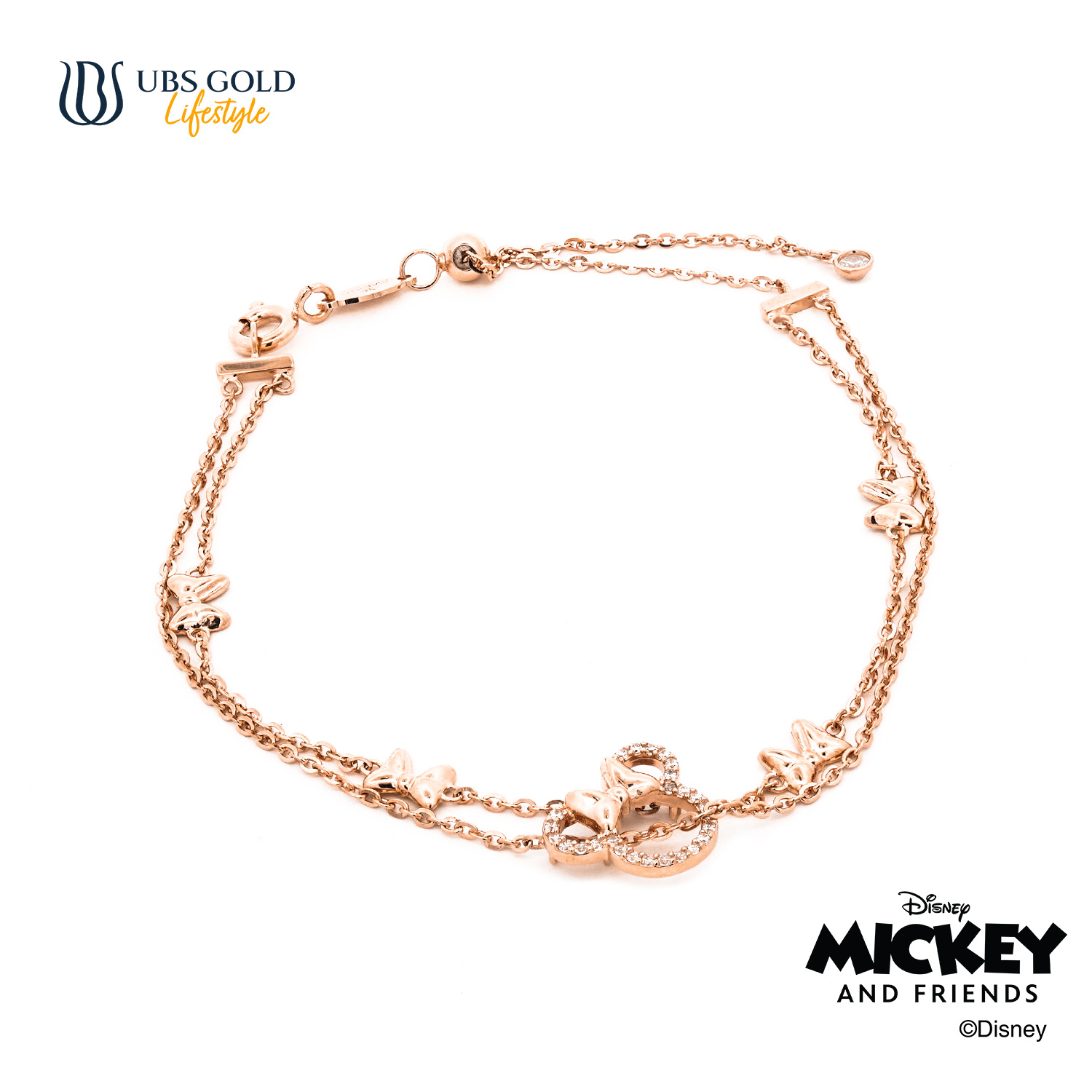 UBS Gold Gelang Emas Disney Minnie Mouse - Kgy0206 - 17K