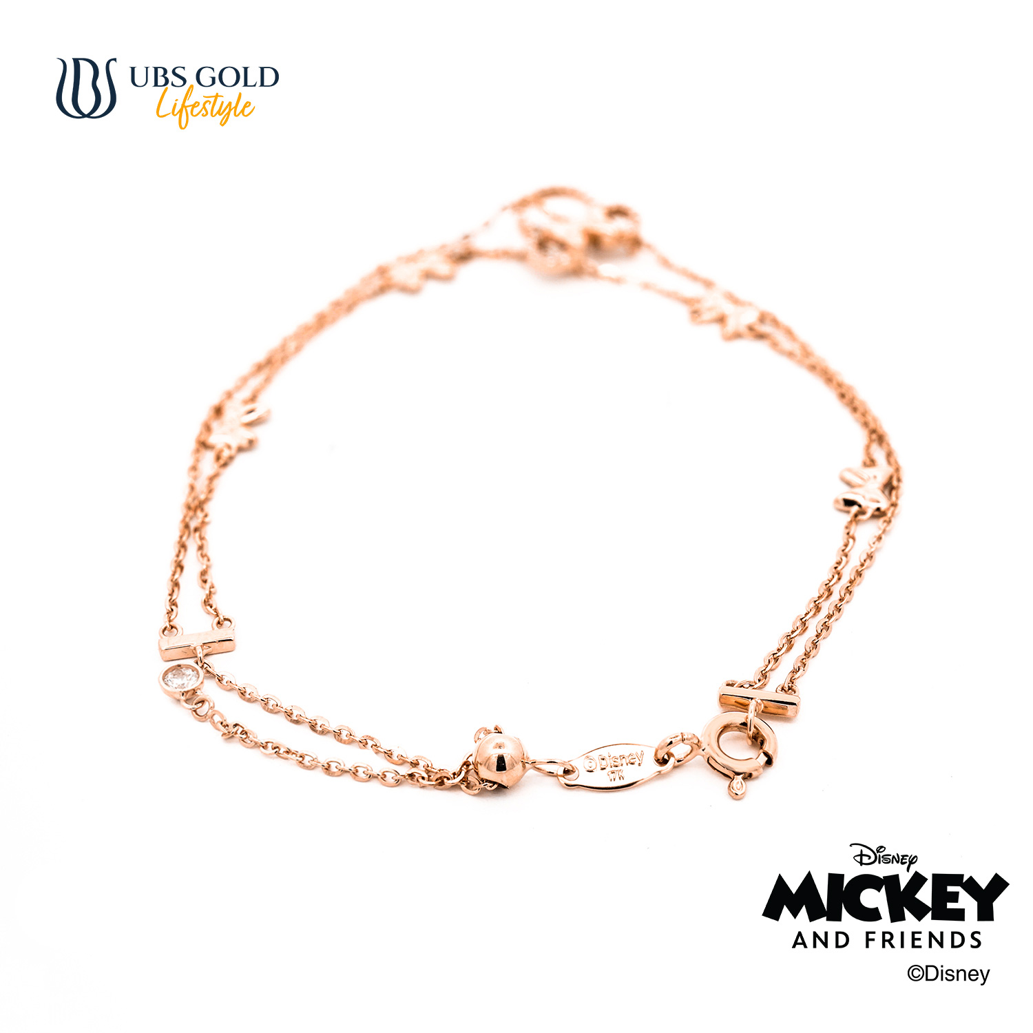 UBS Gold Gelang Emas Disney Minnie Mouse - Kgy0206 - 17K