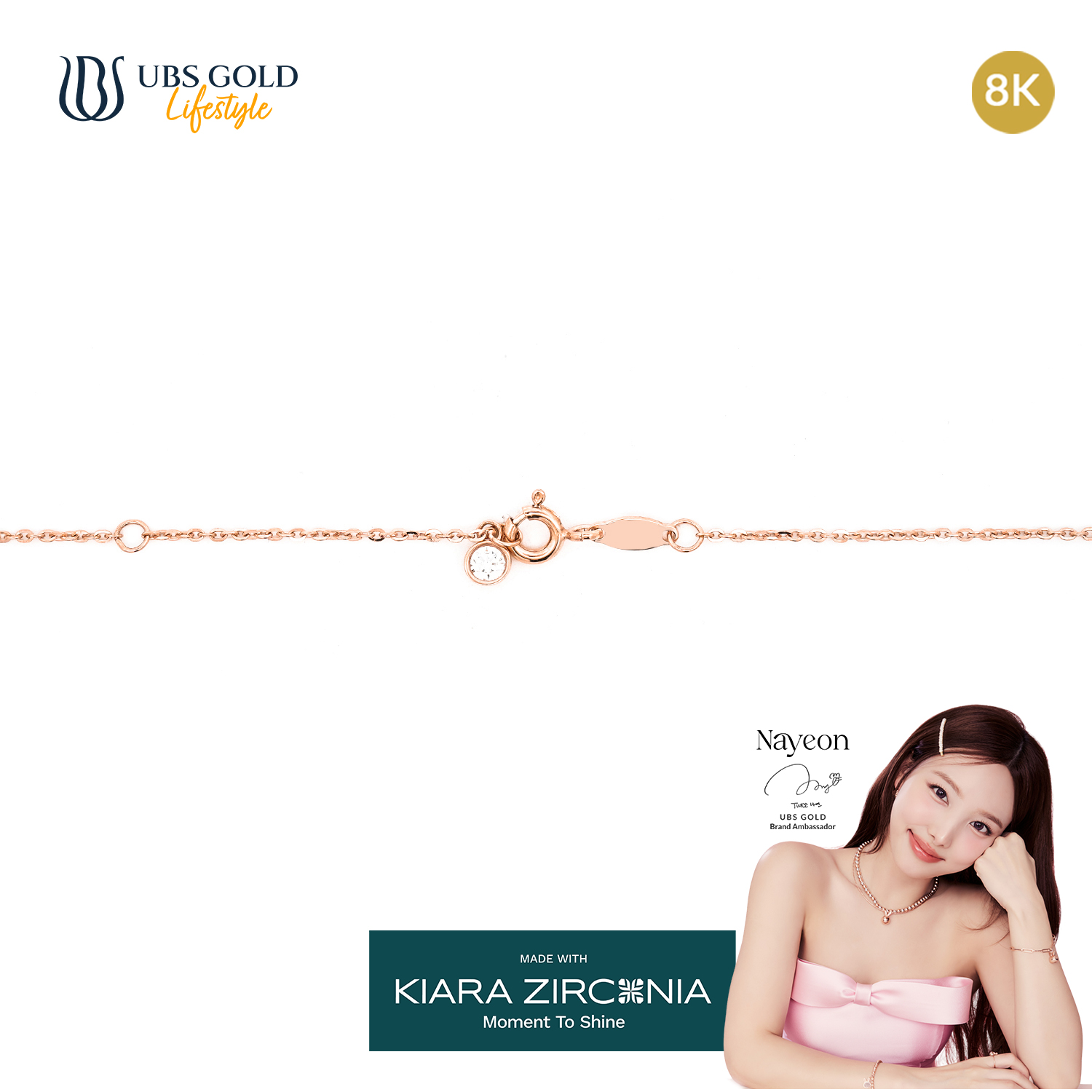 UBS Gold Kalung Emas Yeonni - Ksk1175K - 8K