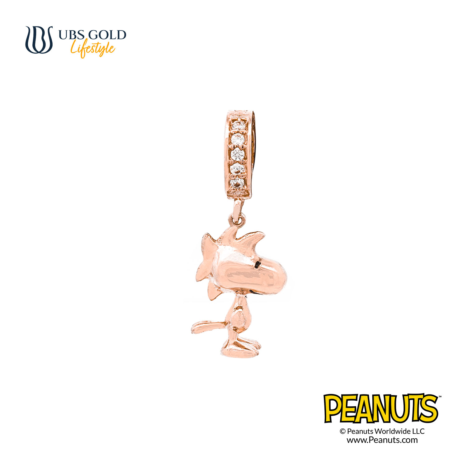 UBS Gold Liontin Emas Peanuts Woodstock Sweetie - C9l0011 - 17K