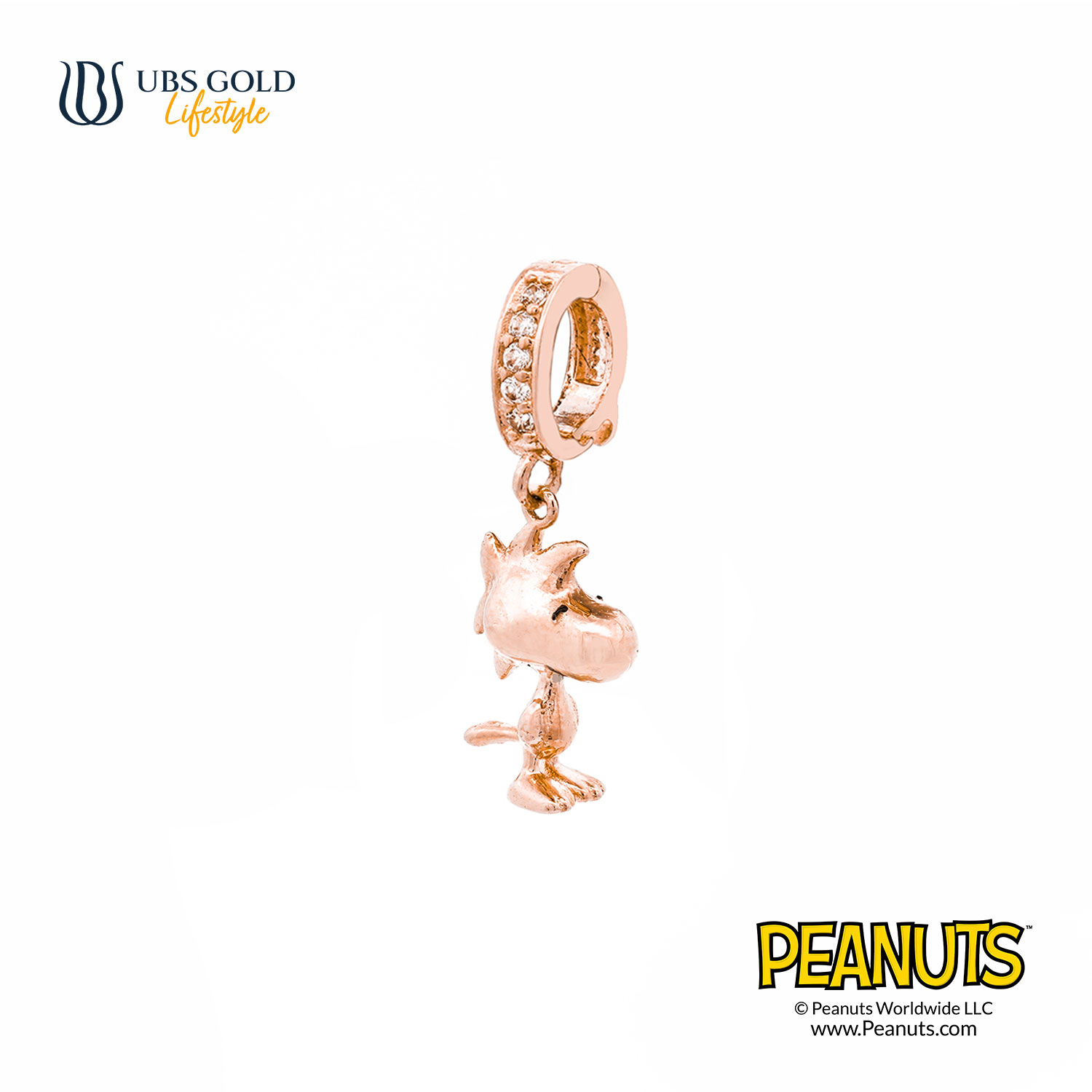 UBS Gold Liontin Emas Peanuts Woodstock Sweetie - C9l0011 - 17K