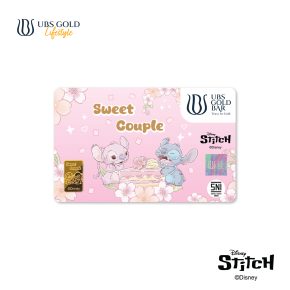 UBS Gold Logam Mulia Disney Stitch Sweet Couple 1 Gr