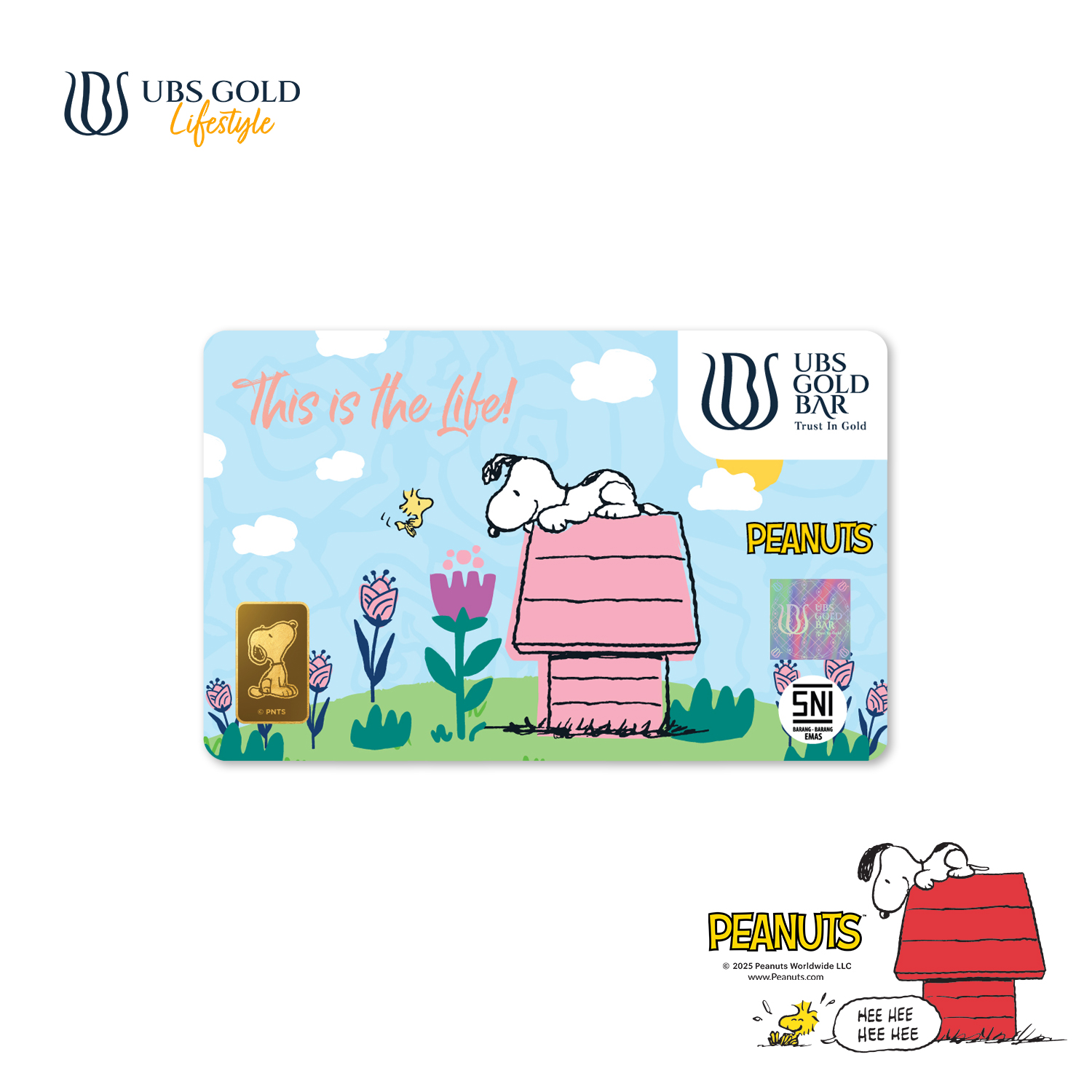UBS Gold Logam Mulia Peanuts Snoopy Life 1 Gr