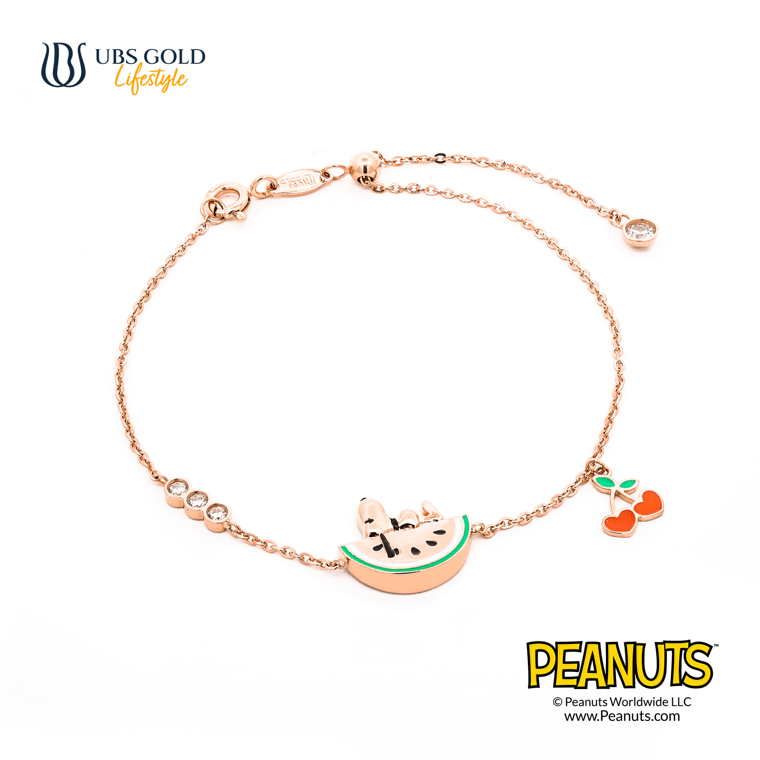 UBS Gold Gelang Emas Peanuts Snoopy - K9g0001 - 17K