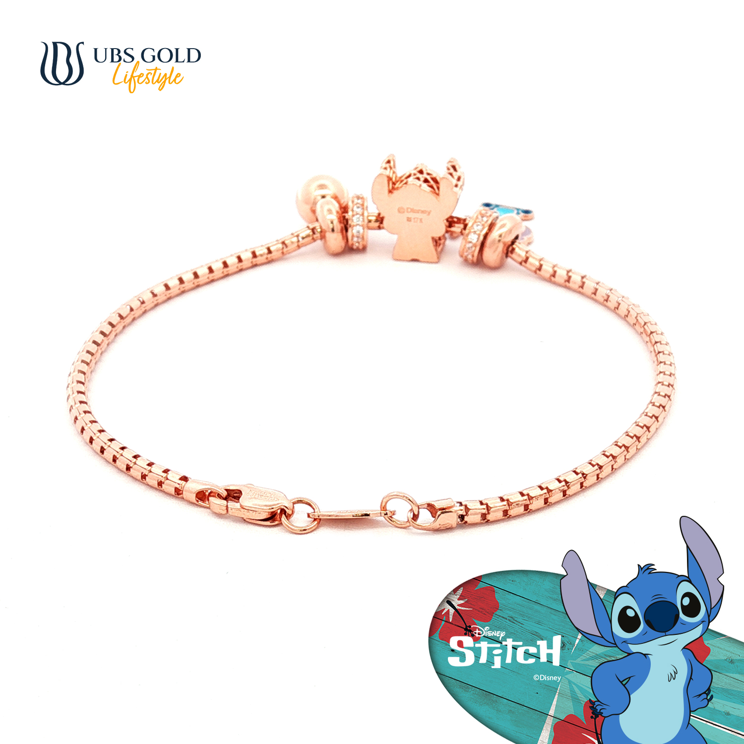 UBS Gold Gelang Emas Disney Stitch Charmee - Kgy0198 - 17K