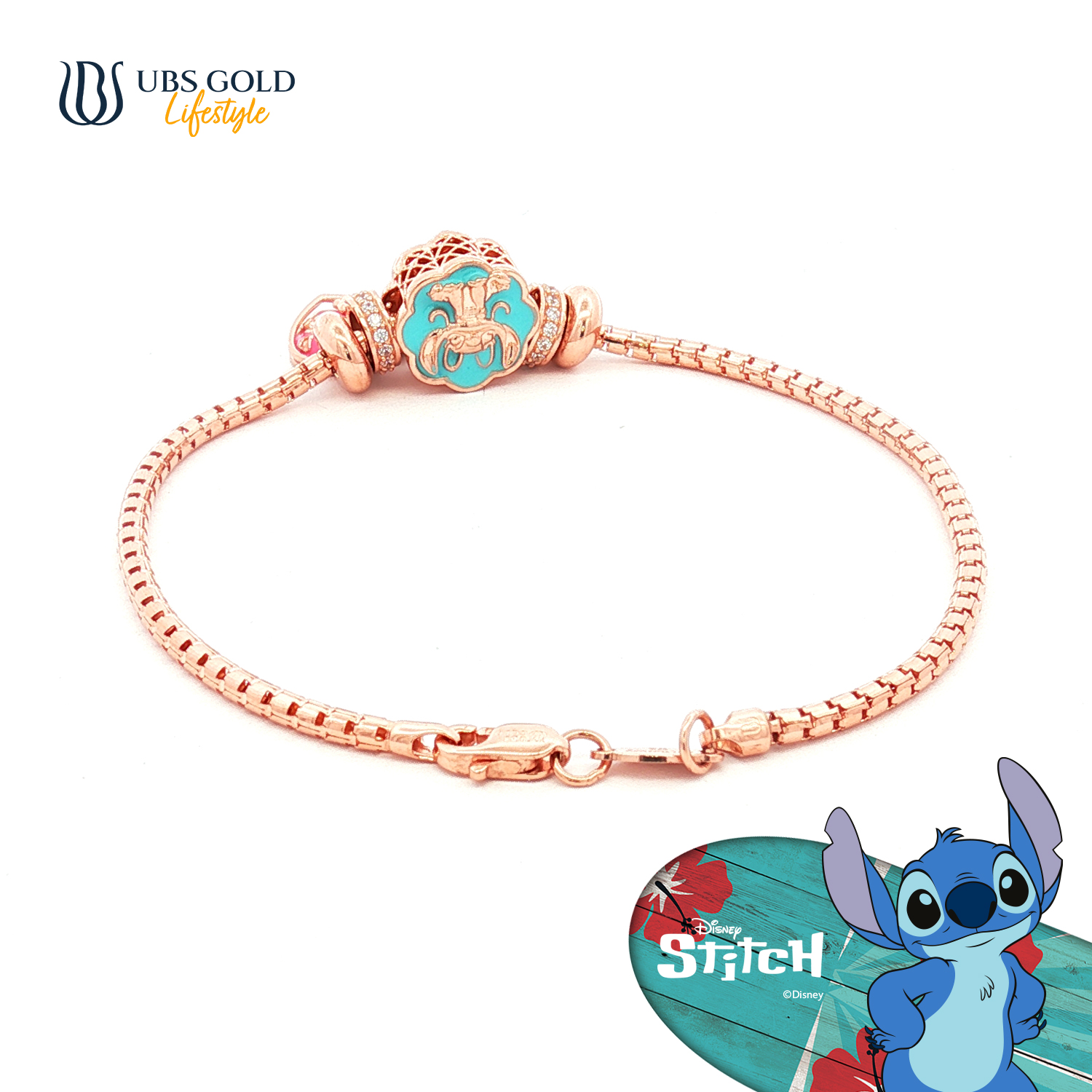 UBS Gold Gelang Emas Disney Stitch Charmee - Kgy0201 - 17K