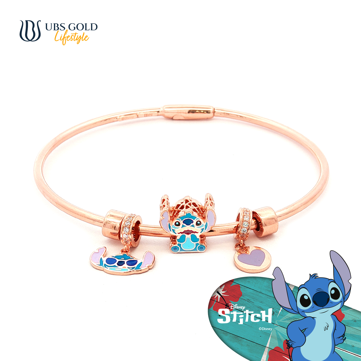 UBS Gold Gelang Emas Disney Stitch Sweetie - Vgy0232 - 17K