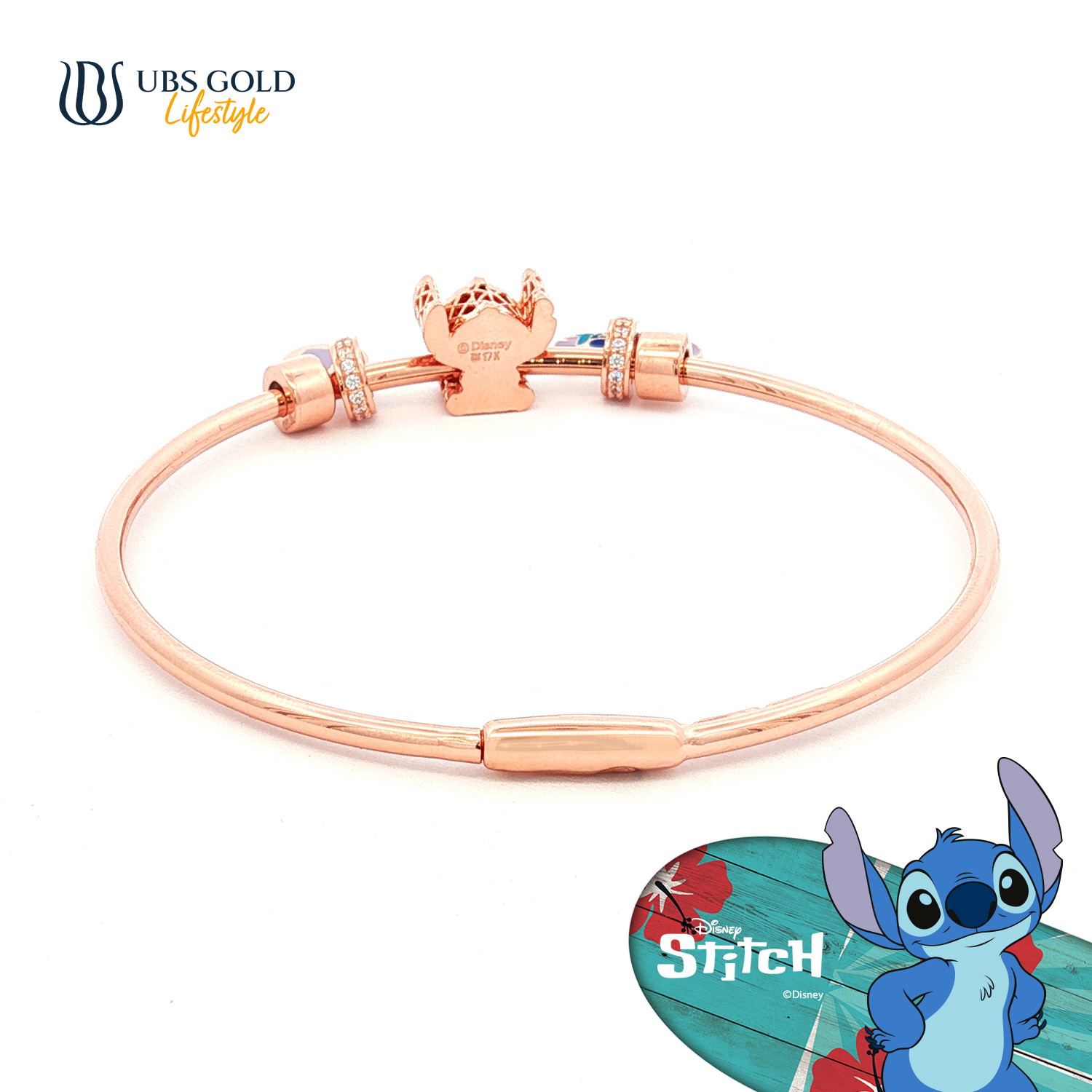UBS Gold Gelang Emas Disney Stitch Sweetie - Vgy0232 - 17K