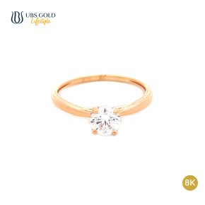 UBS Gold Cincin Emas Solitaire - Cc16708K - 8K
