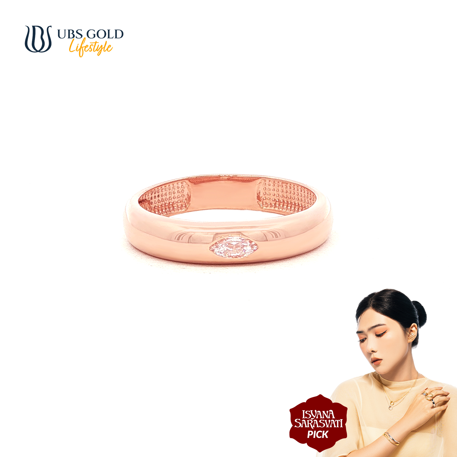 UBS Gold Cincin Emas Isyana Niskala - Cc17523 - 17K