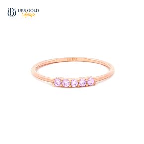UBS Gold Cincin Emas Birthstone - Cc17552-2 - 17K - Feb