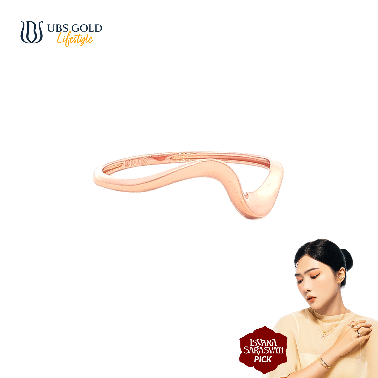 UBS Gold Cincin Emas Isyana Niskala - Cc70801 - 17K