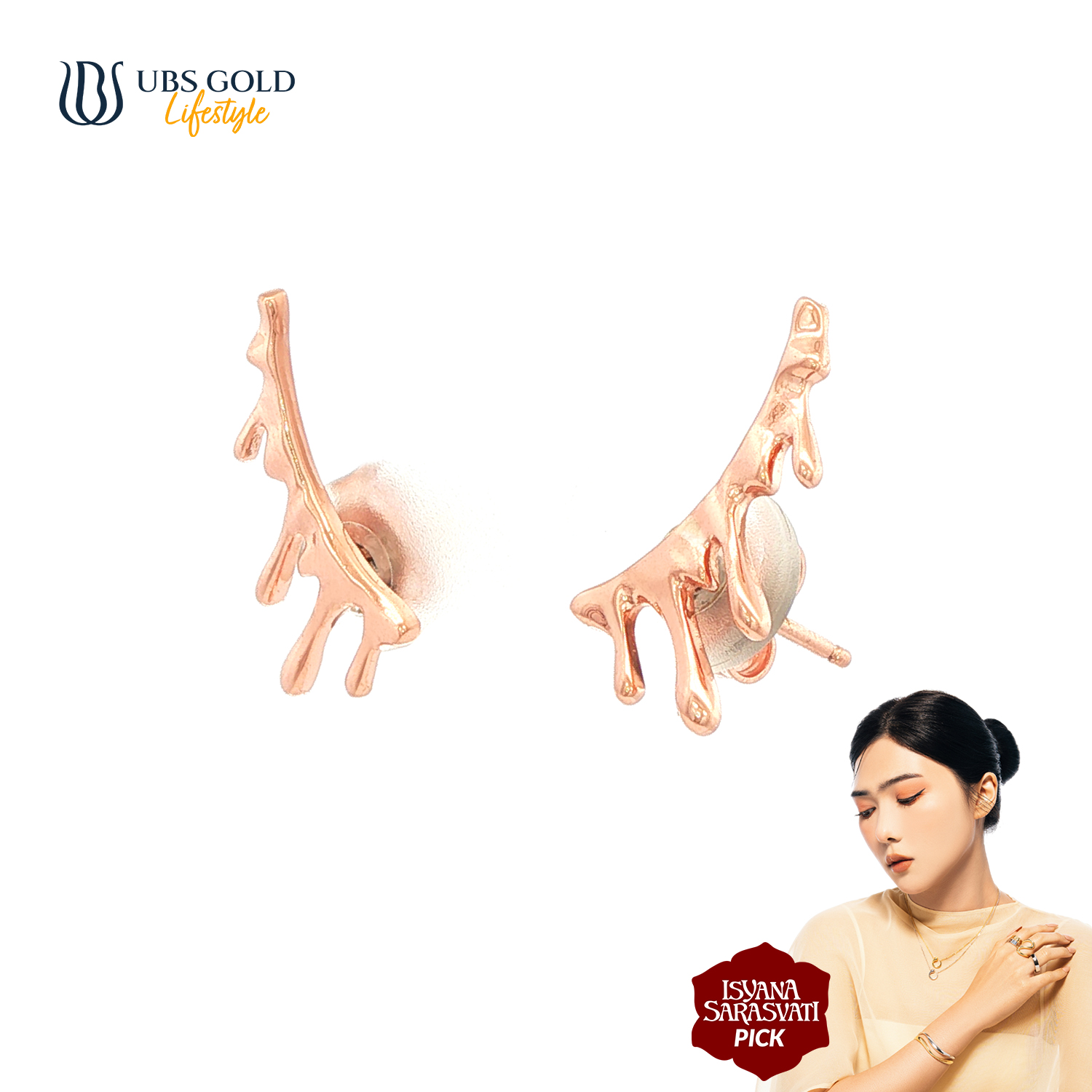 UBS Gold Anting Emas Isyana Niskala - Cwh0183 - 17K