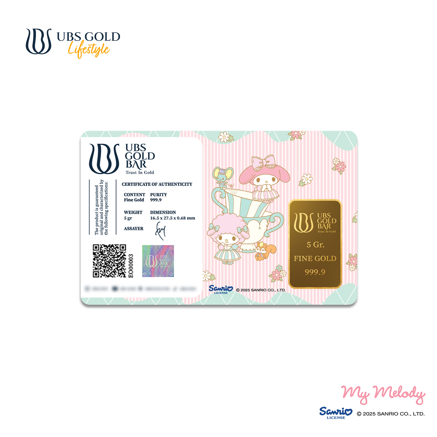 UBS Gold Logam Mulia Sanrio My Melody Teatime 5 Gr