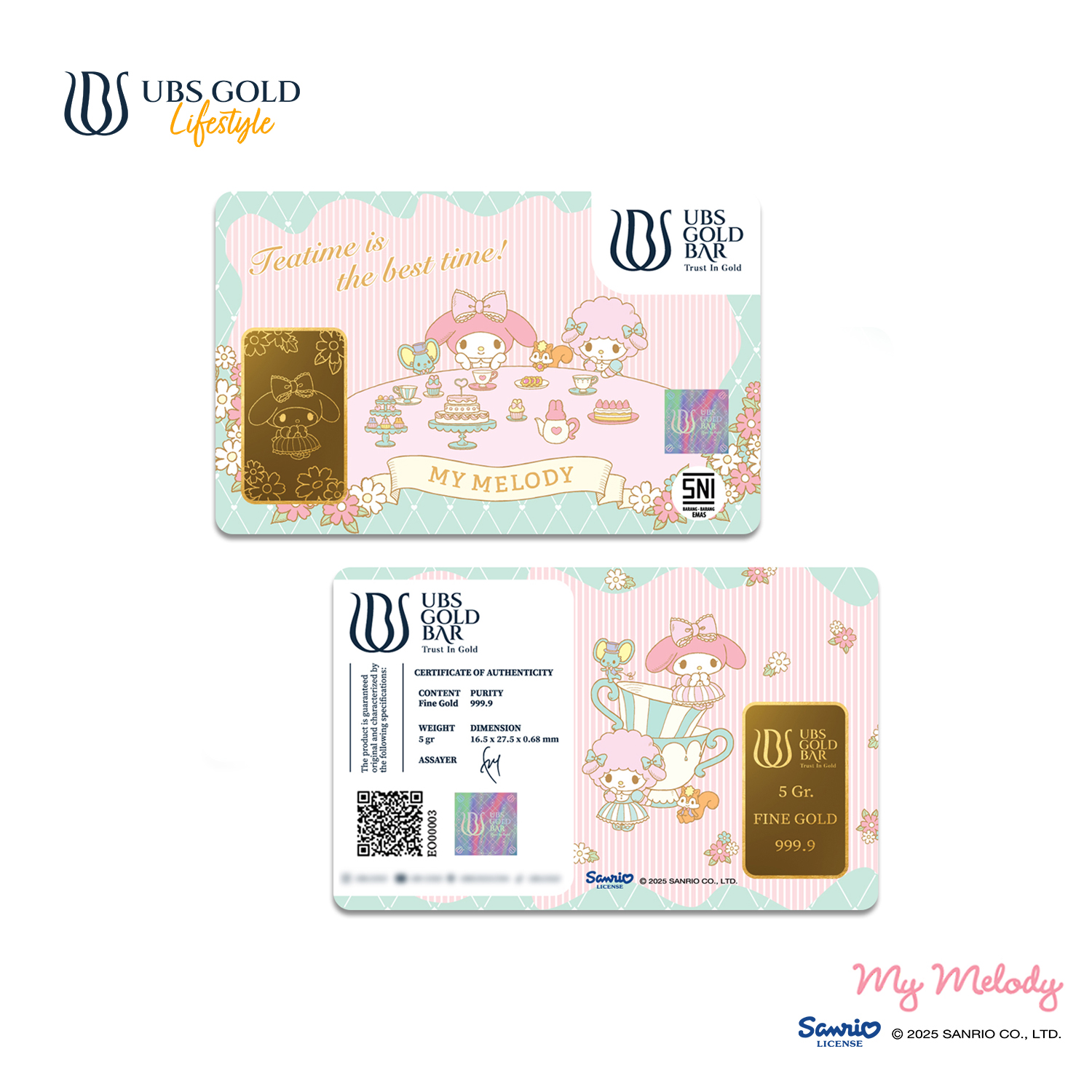 UBS Gold Logam Mulia Sanrio My Melody Teatime 5 Gr