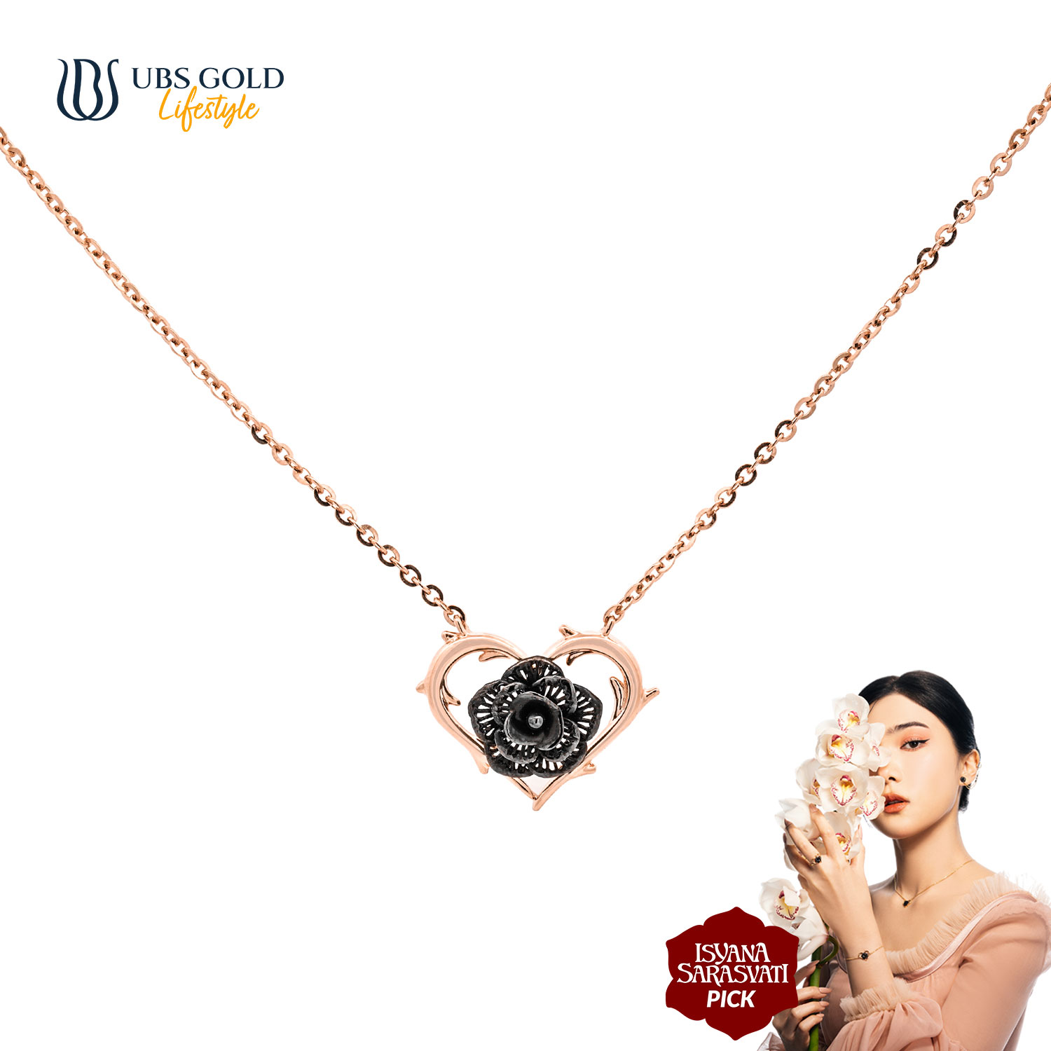 UBS Gold Kalung Emas Isyana Arunica - Kdk0418 - 17K