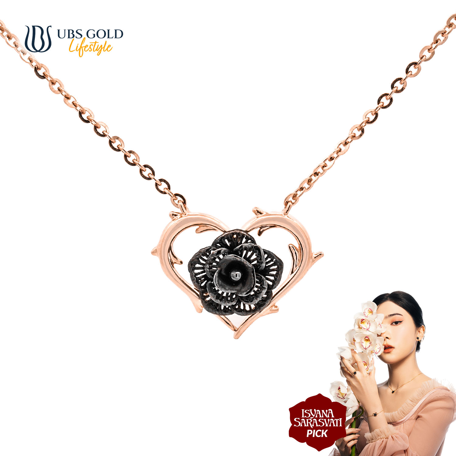 UBS Gold Kalung Emas Isyana Arunica - Kdk0418 - 17K