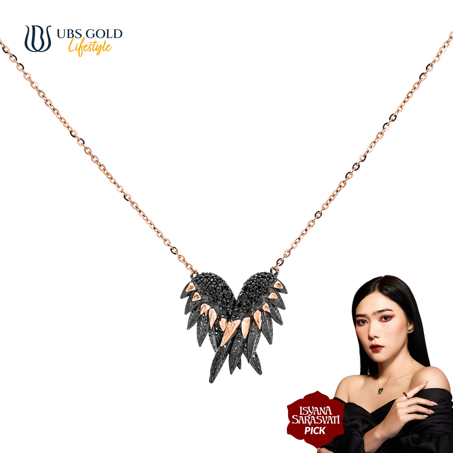 UBS Gold Kalung Emas Isyana Akasa - Kdk0423 - 17K