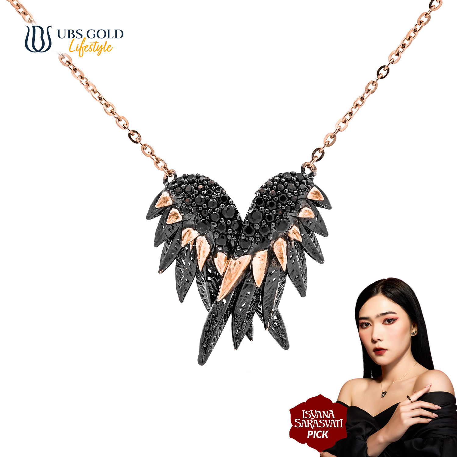 UBS Gold Kalung Emas Isyana Akasa - Kdk0423 - 17K