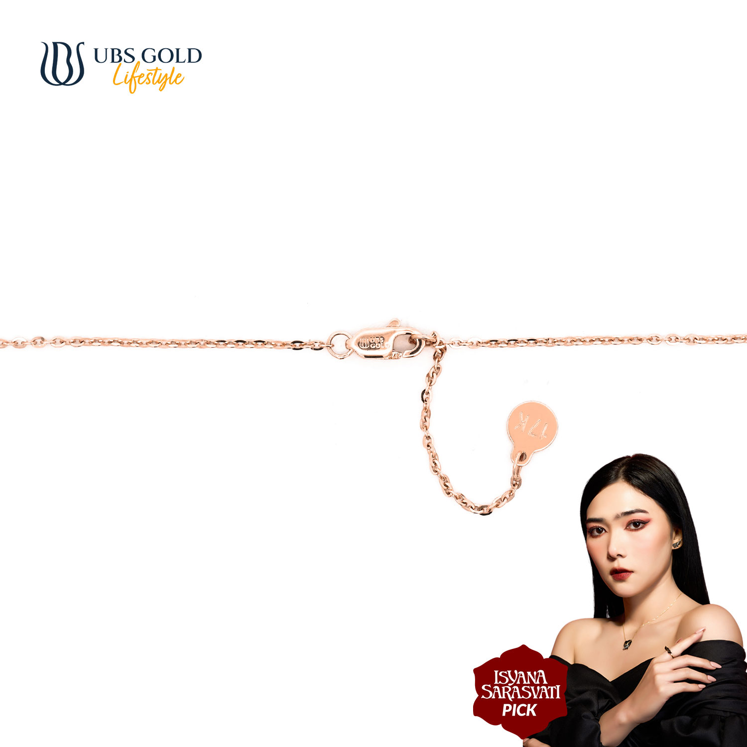 UBS Gold Kalung Emas Isyana Akasa - Kdk0423 - 17K