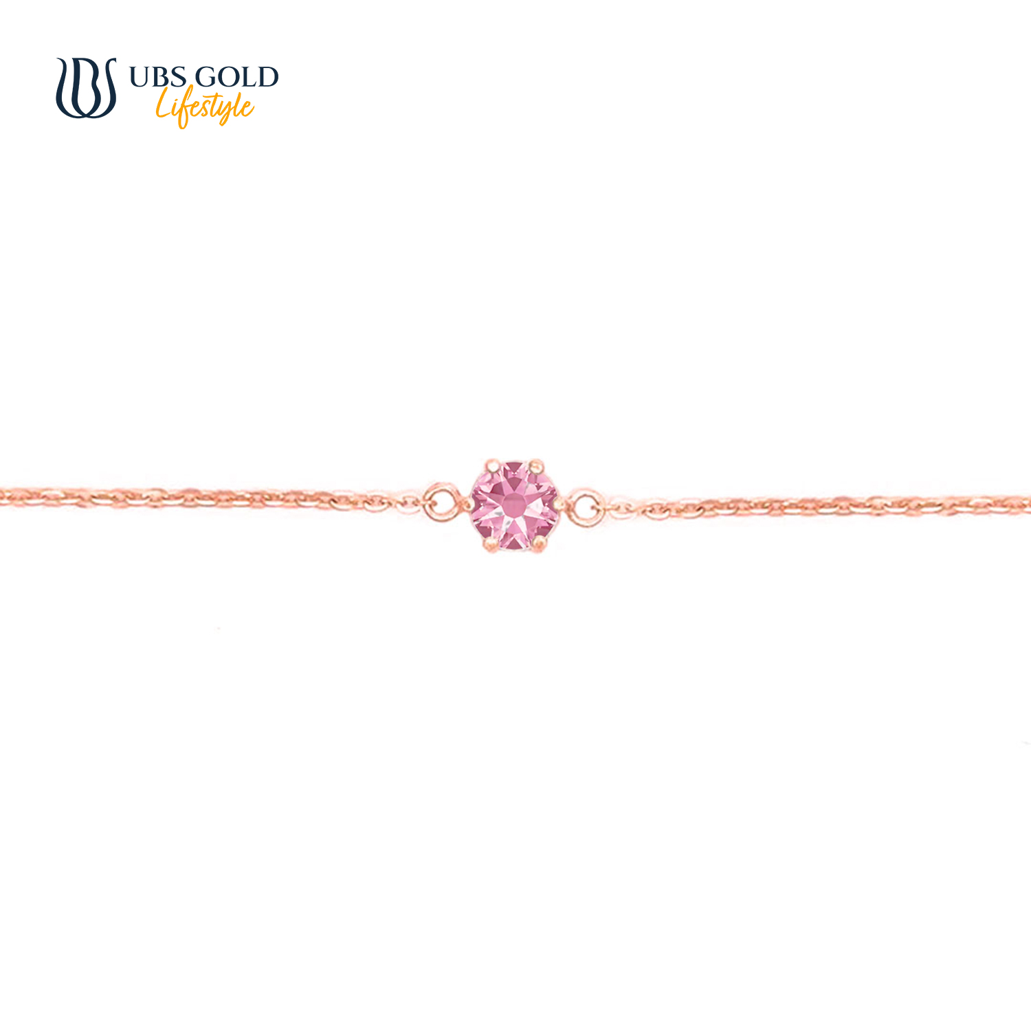 UBS Gold Gelang Emas Birthstone - Kgv6912-16 - 17K - Okt