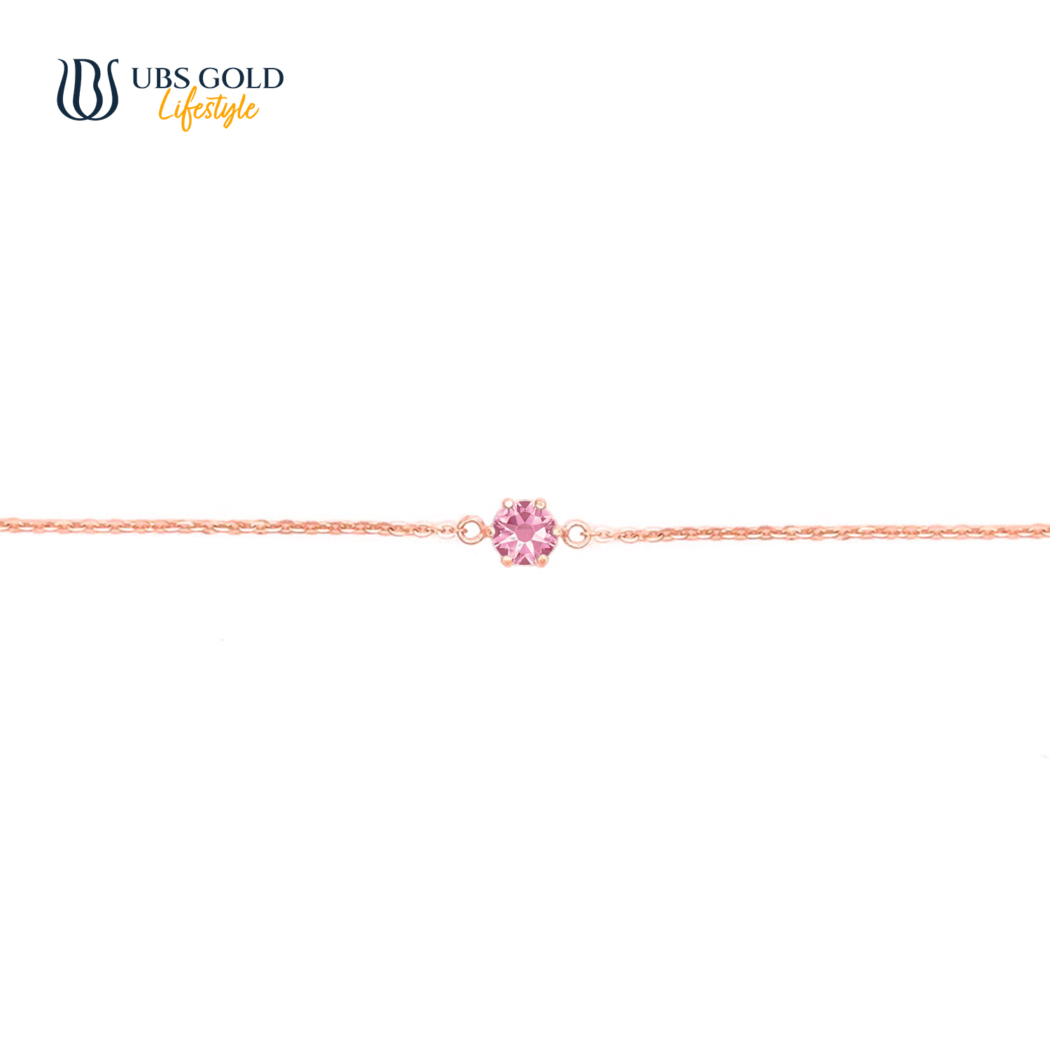 UBS Gold Gelang Emas Birthstone - Kgv6912-16 - 17K - Okt