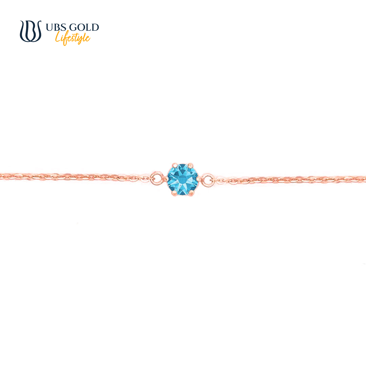 UBS Gold Gelang Emas Birthstone - Kgv6912-8 - 17K - Dec