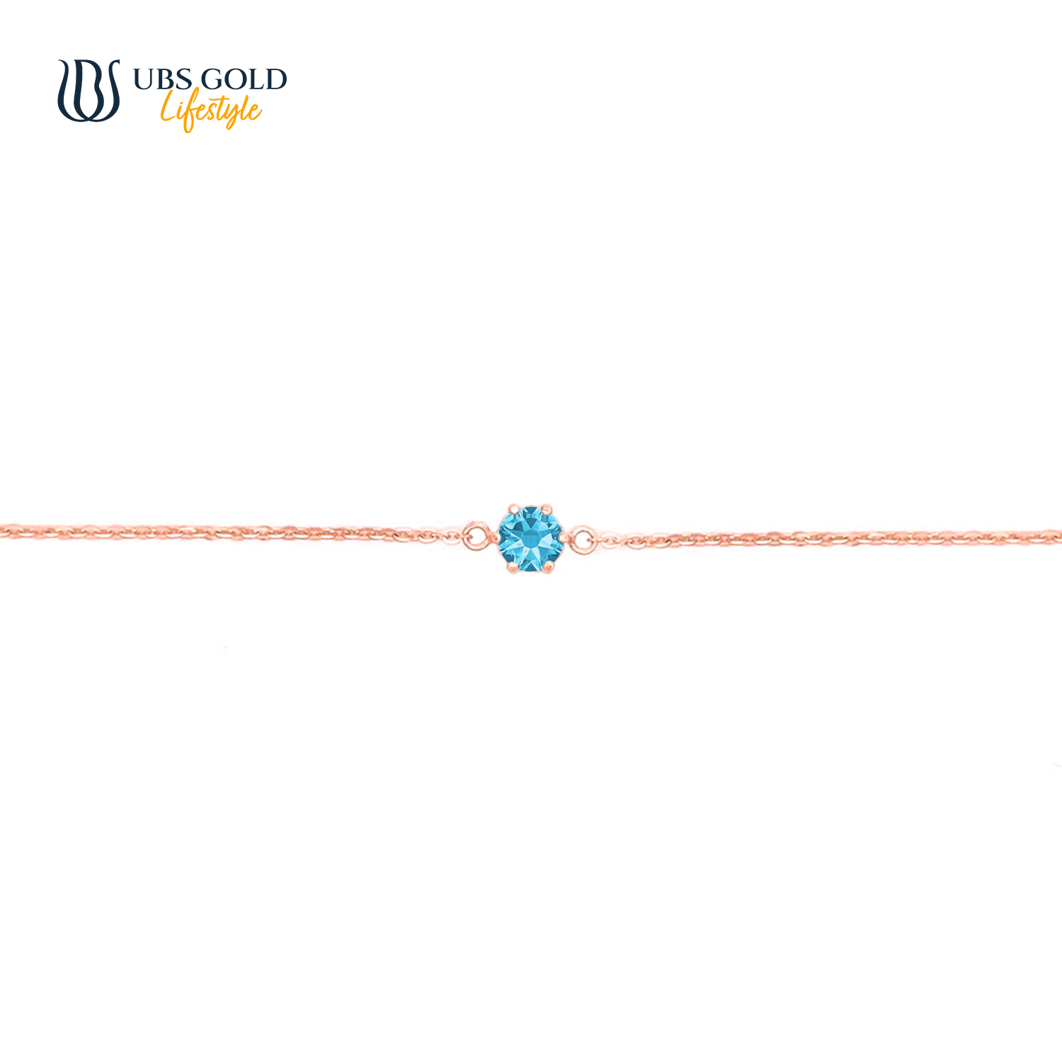 UBS Gold Gelang Emas Birthstone - Kgv6912-8 - 17K - Dec