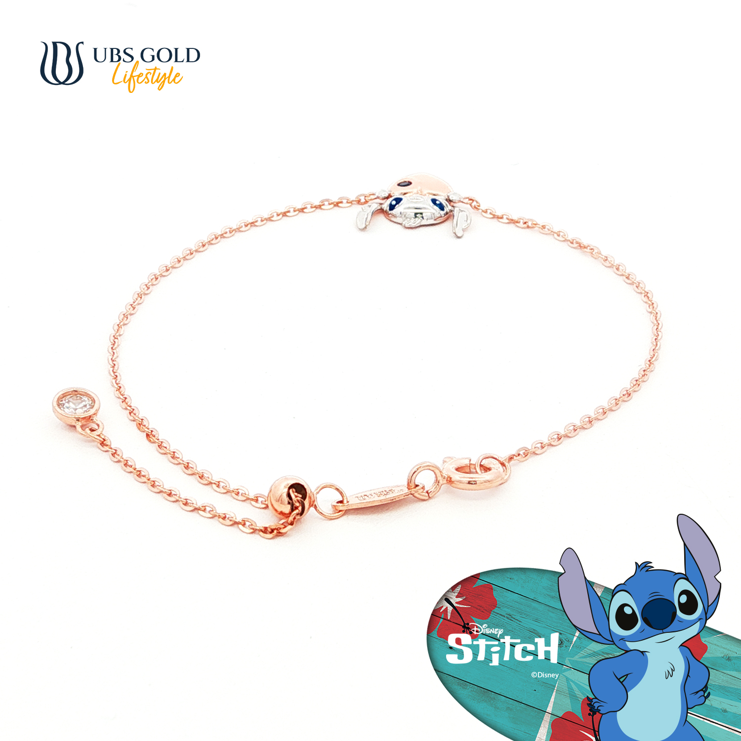 UBS Gold Gelang Emas Disney Stitch - Kgy0226 - 17K
