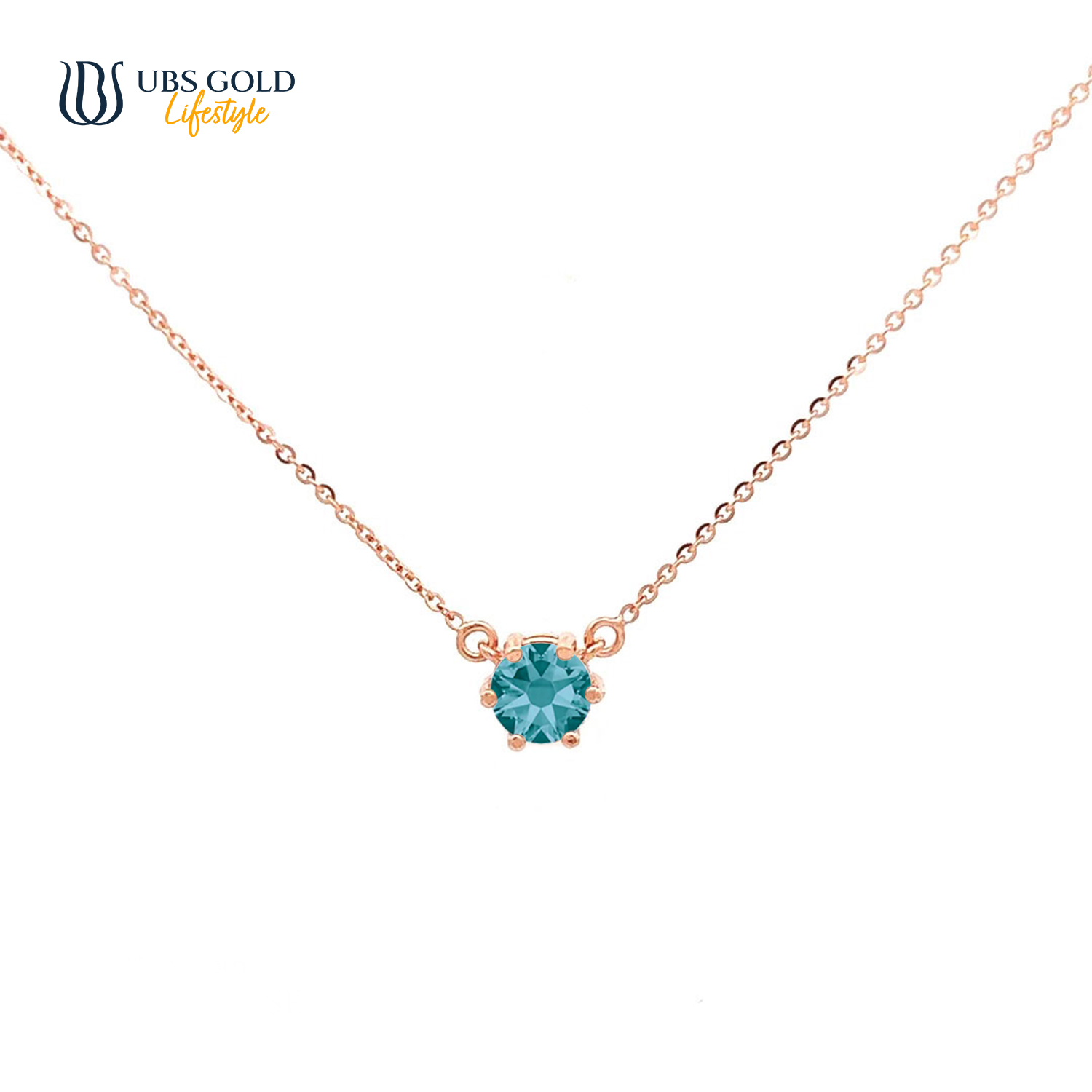 UBS Gold Kalung Emas Birthstone - Kkv15026-6 - 17K - Mar