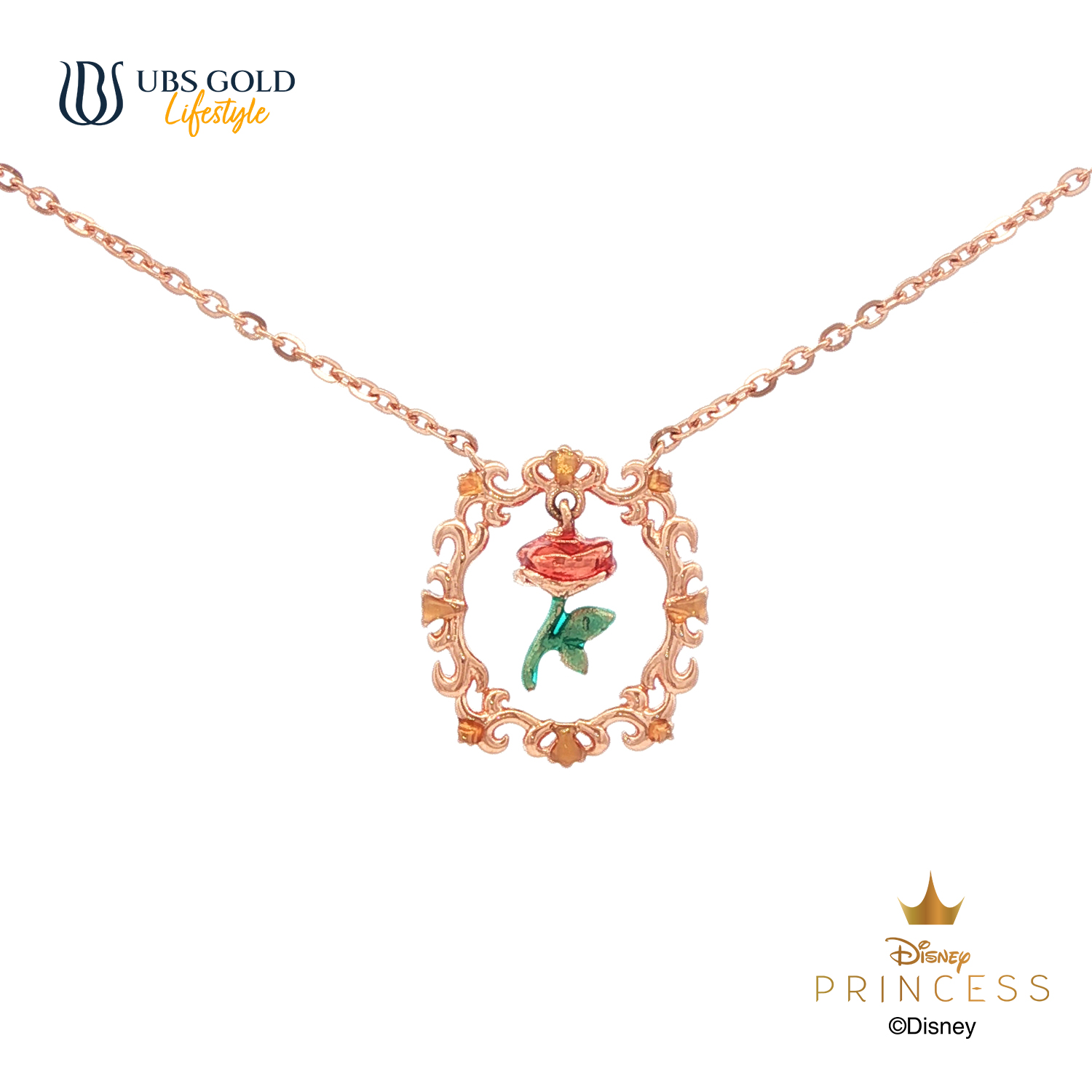 UBS Gold Kalung Emas Disney Princess Belle - Kky0540 - 17K