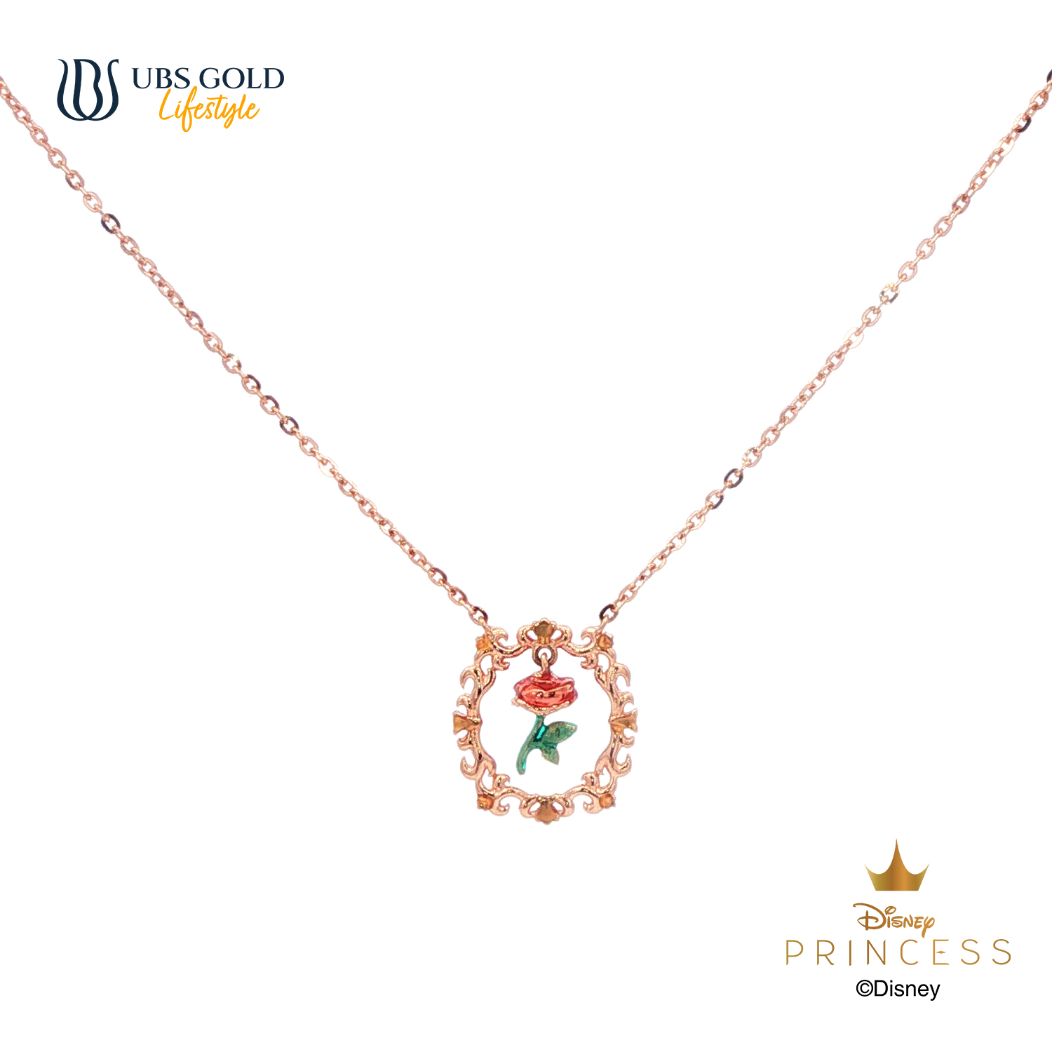 UBS Gold Kalung Emas Disney Princess Belle - Kky0540 - 17K