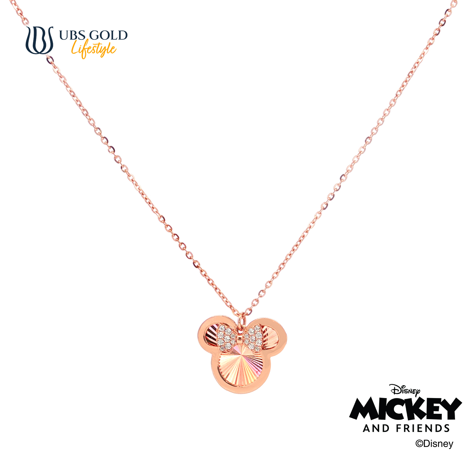 UBS Gold Kalung Emas Disney Minnie Mouse Rainbow - Kky0536 - 17K
