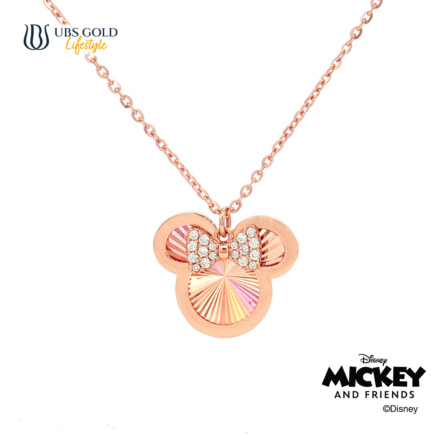 UBS Gold Kalung Emas Disney Minnie Mouse Rainbow - Kky0536 - 17K