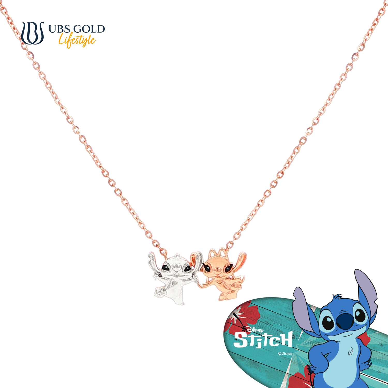 UBS Gold Kalung Emas Disney Stitch - Kky0554 - 17K