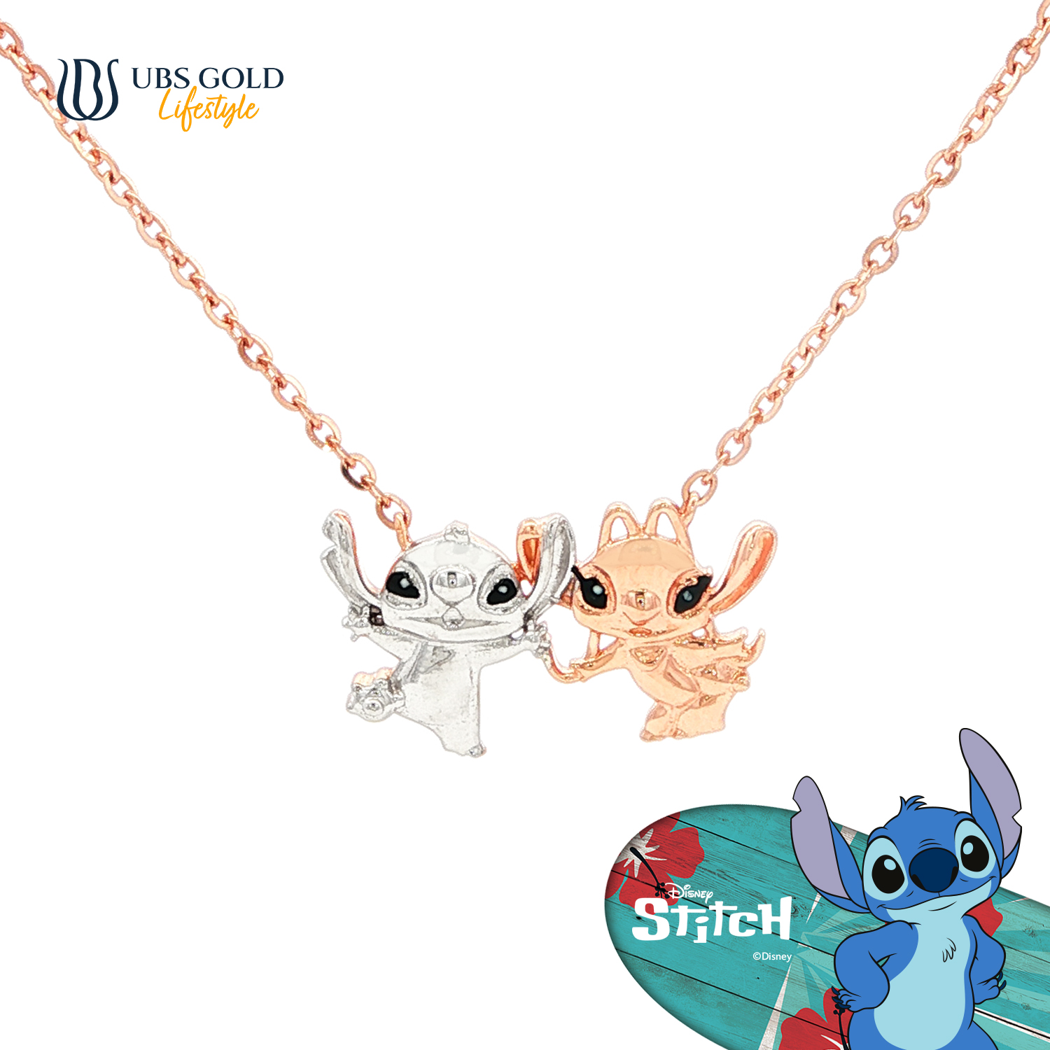 UBS Gold Kalung Emas Disney Stitch - Kky0554 - 17K