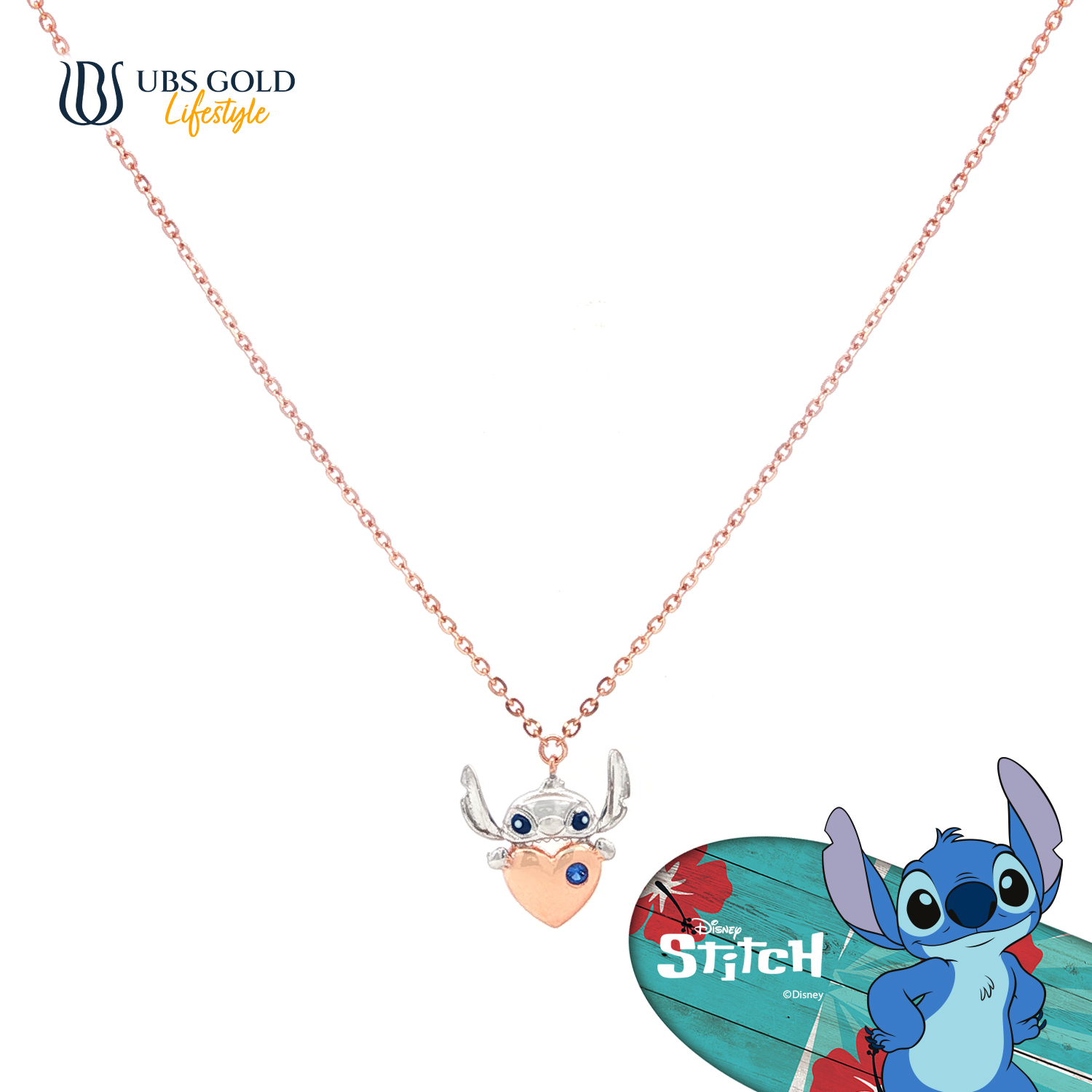 UBS Gold Kalung Emas Disney Stitch - Kky0559 - 17K
