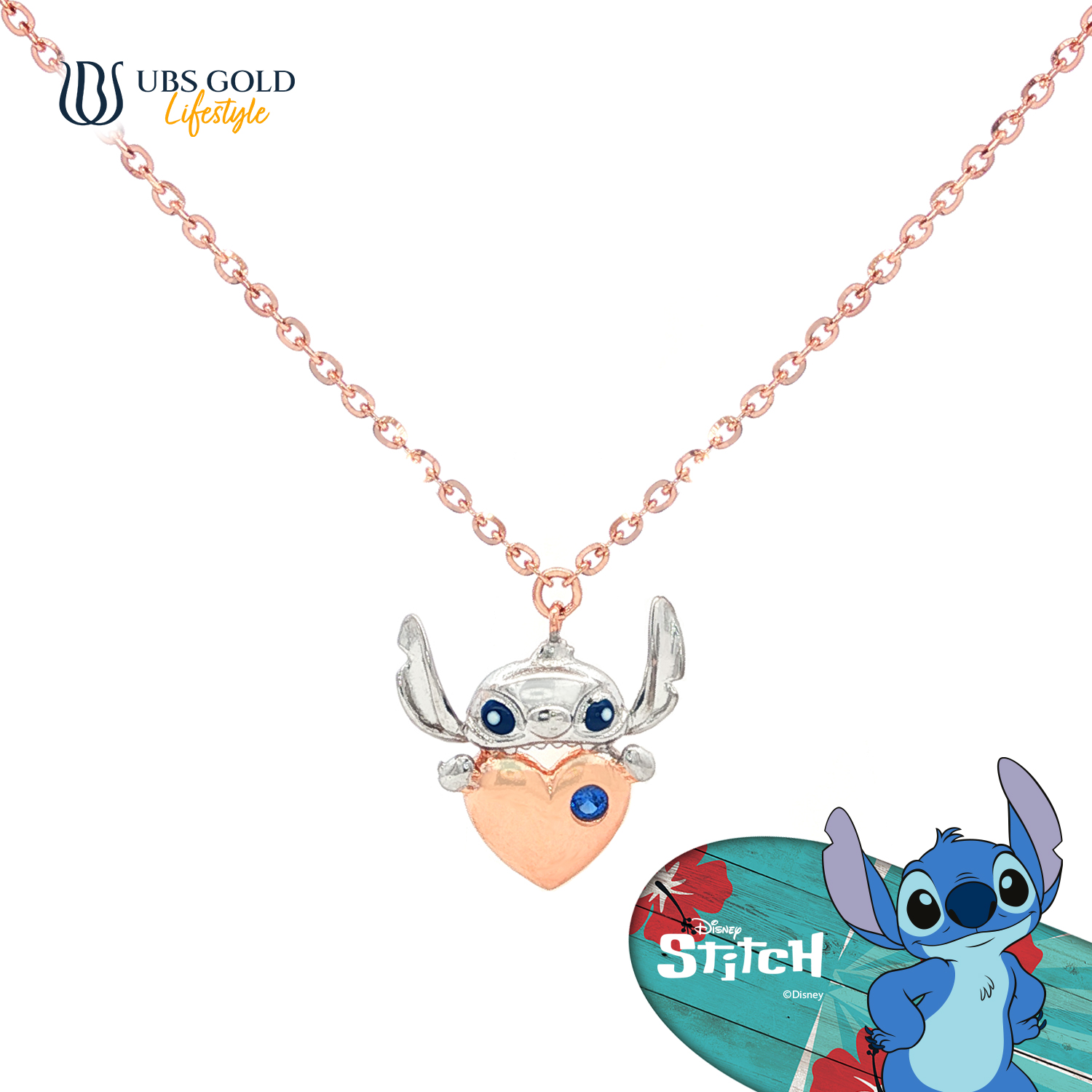 UBS Gold Kalung Emas Disney Stitch - Kky0559 - 17K