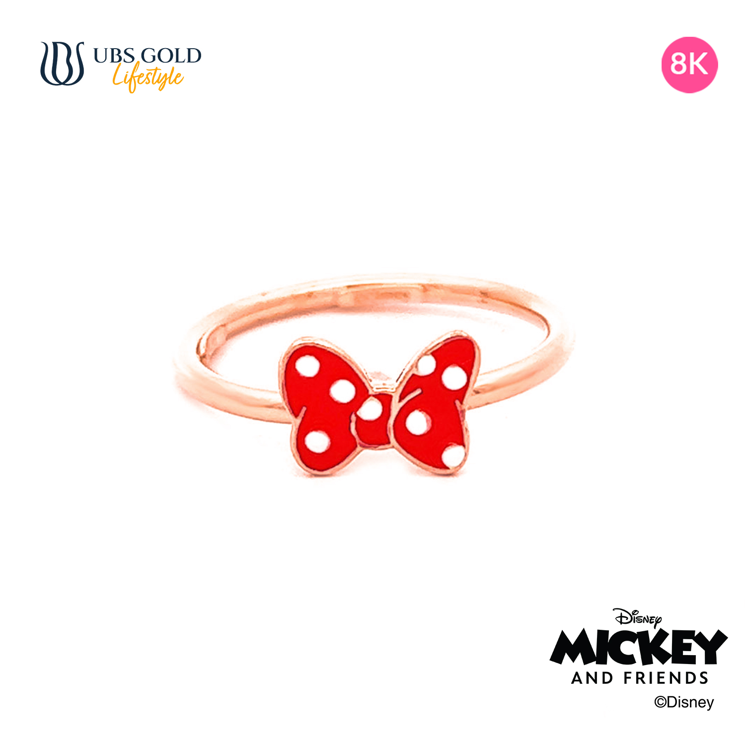 UBS Gold Cincin Emas Disney Minnie Mouse - Acy0013K - 8K