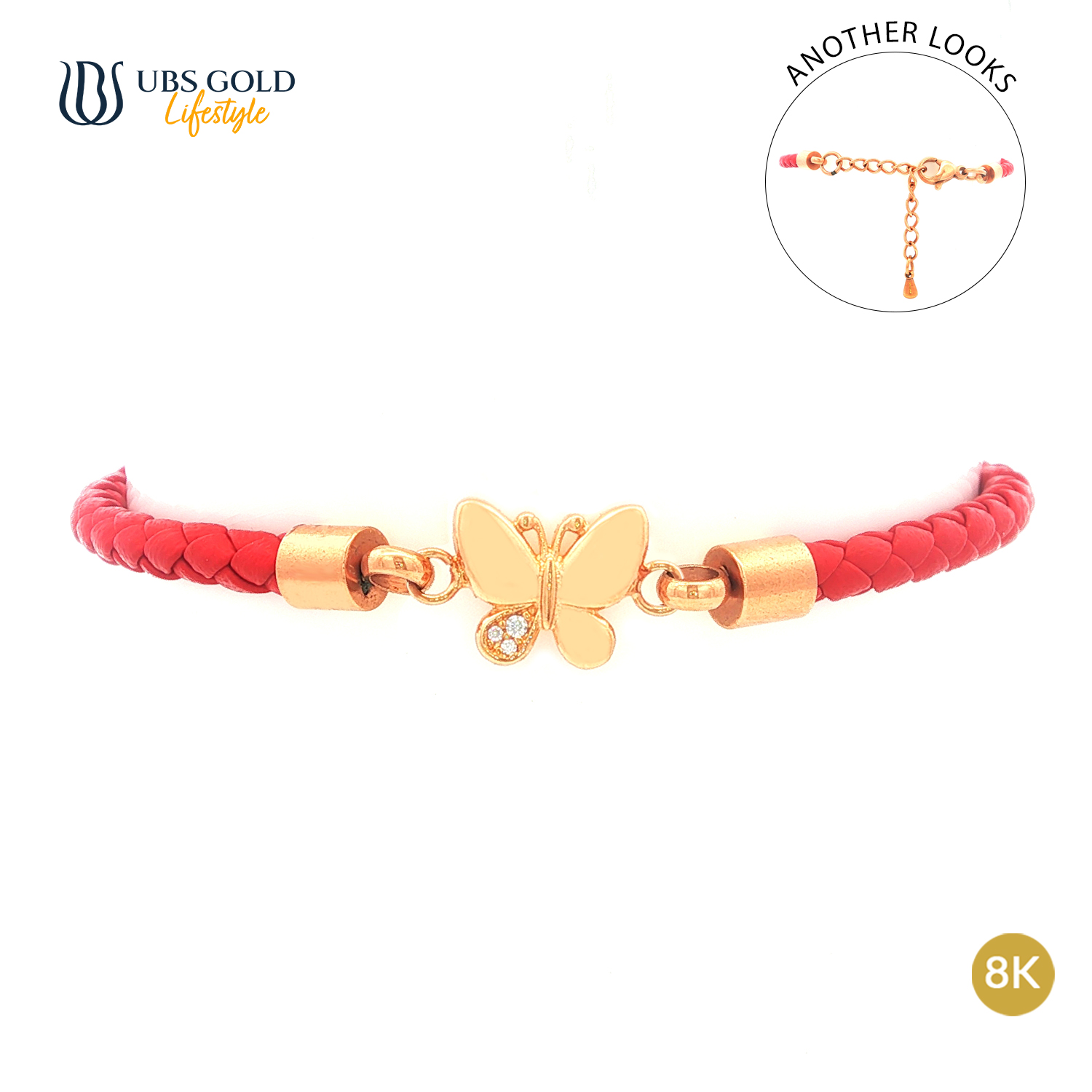 UBS Gold Gelang Tali Emas Irene - Agp1767K - 8K