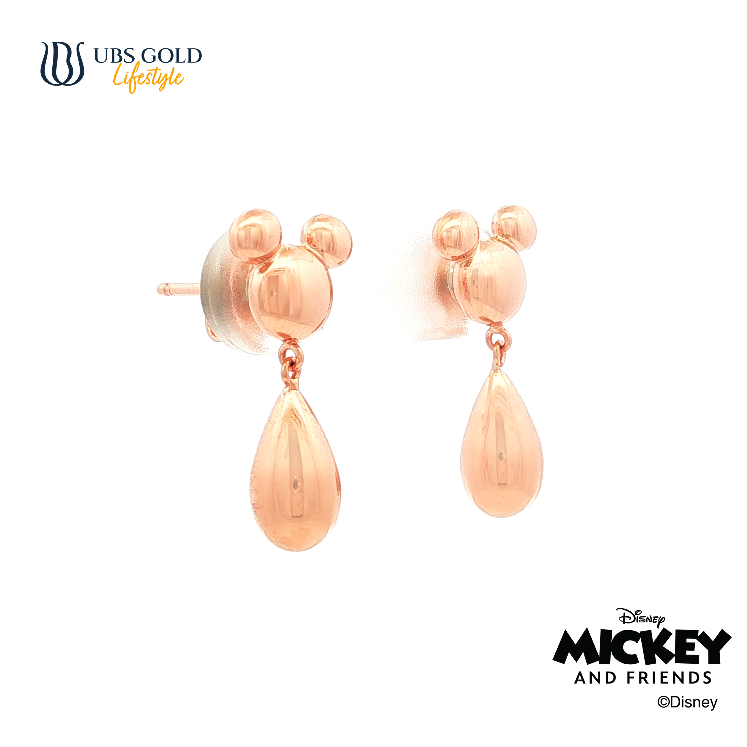 UBS Gold Anting Emas Disney Mickey Mouse - Awy0030 - 17K