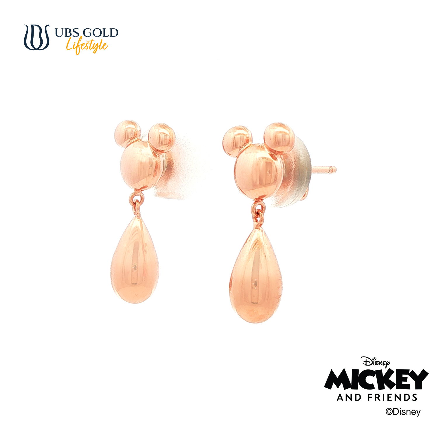 UBS Gold Anting Emas Disney Mickey Mouse - Awy0030 - 17K
