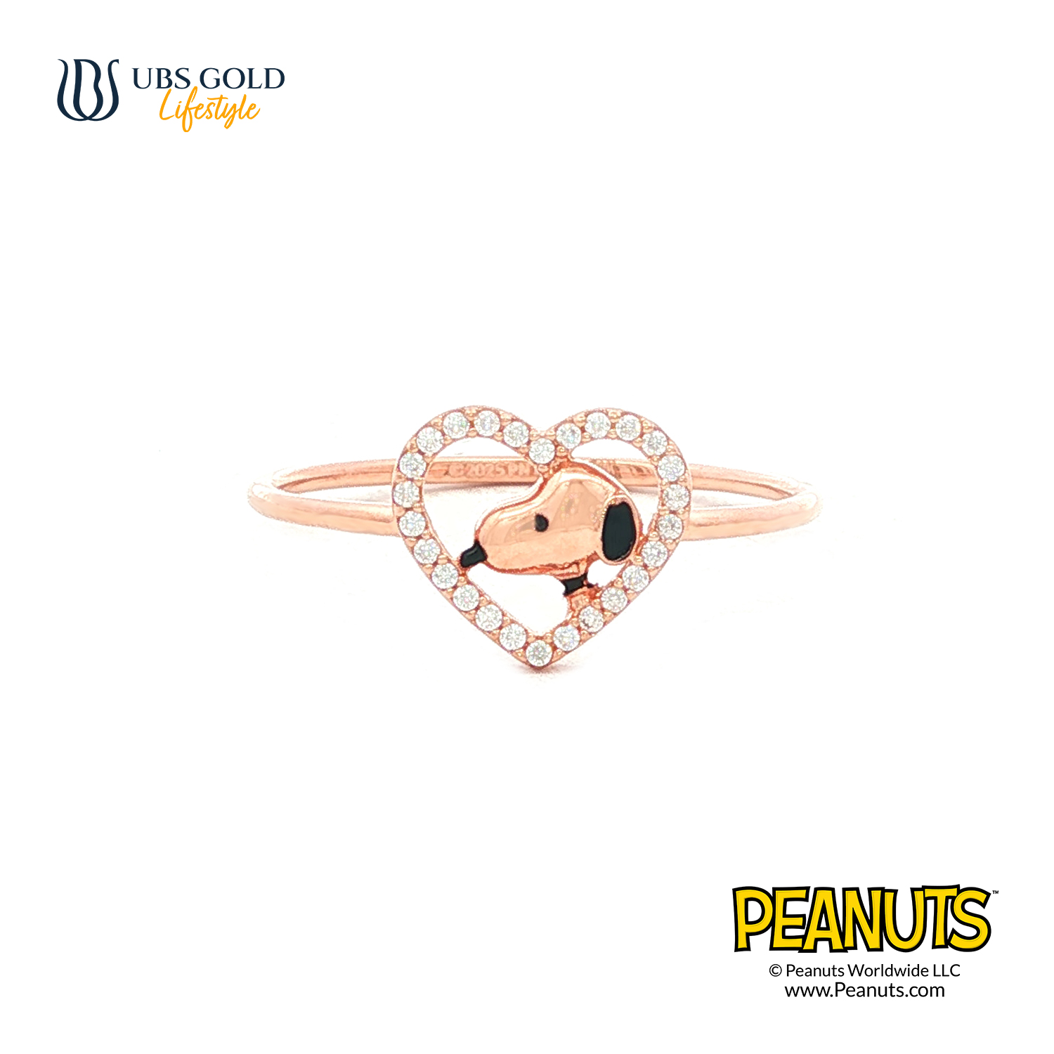 UBS Gold Cincin Emas Peanuts Snoopy - C9c0001 - 17K